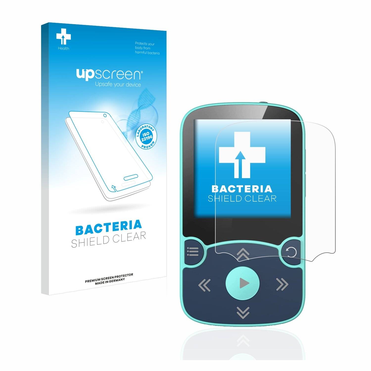upscreen Bacteria Shield Clear Premium Antibakterielle Displayschutzfolie für AGPtek A65X