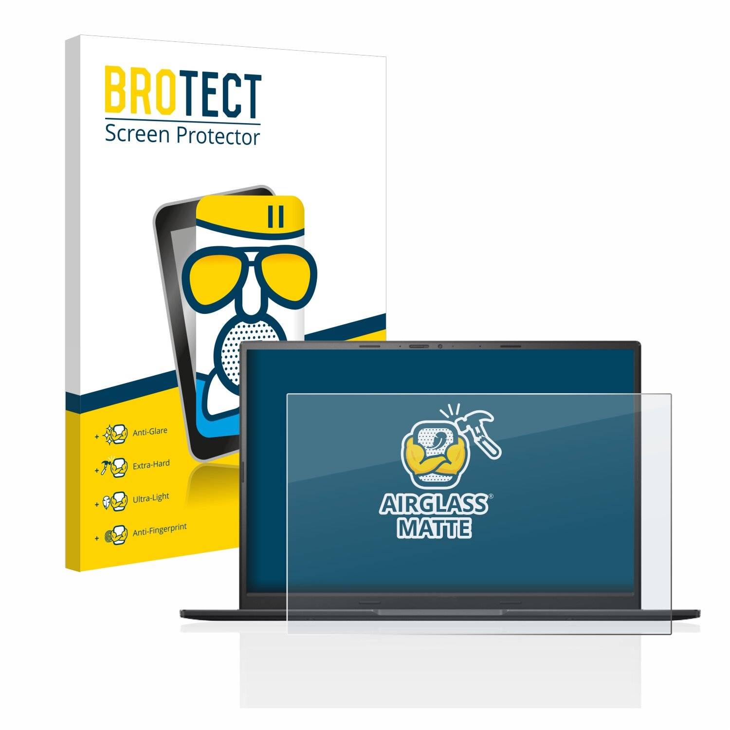 BROTECT AirGlass Matte Schutzglas Folie für Asus Vivobook S14