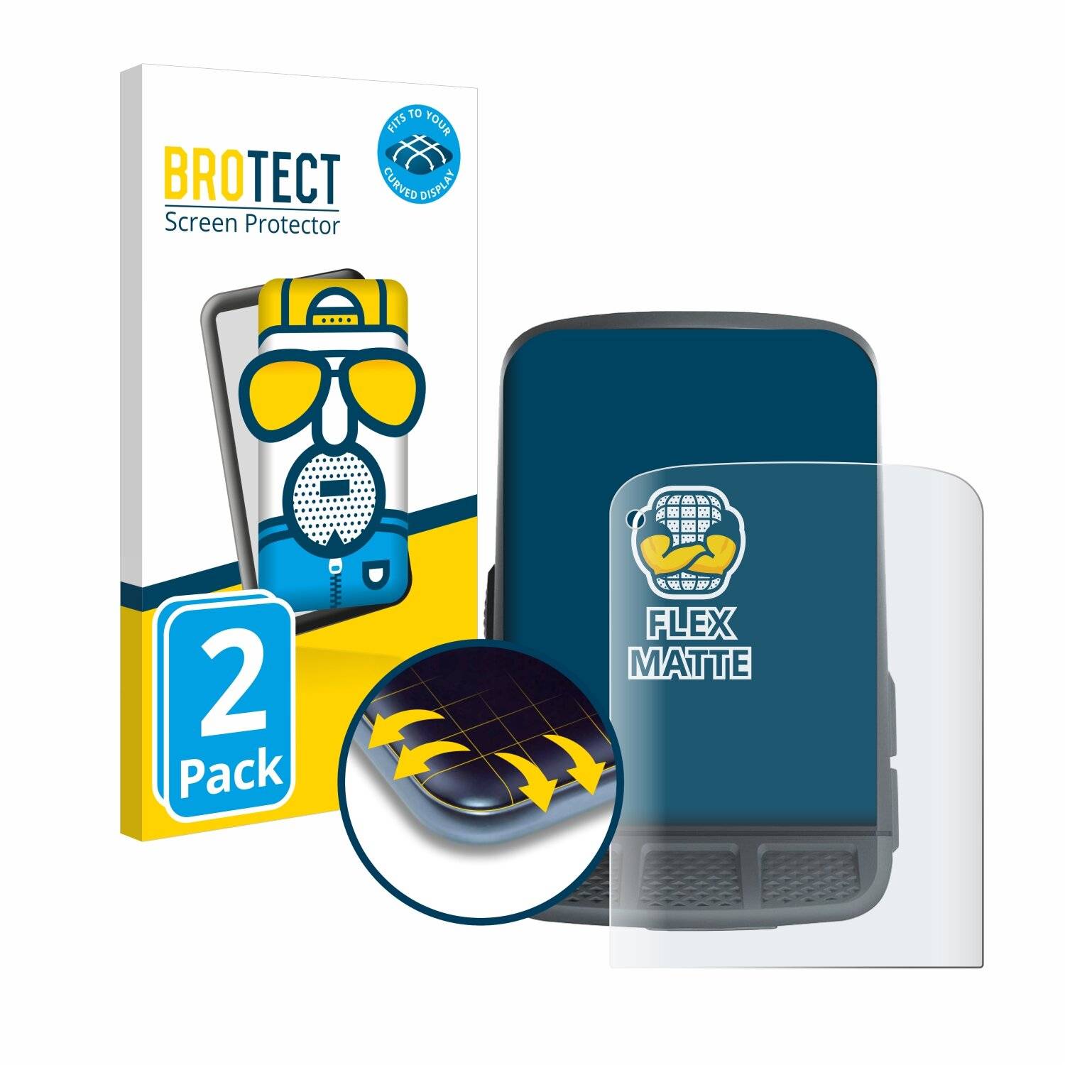 2x BROTECT Flex Matte Full-Cover Displayschutzfolie für Wahoo Elemnt