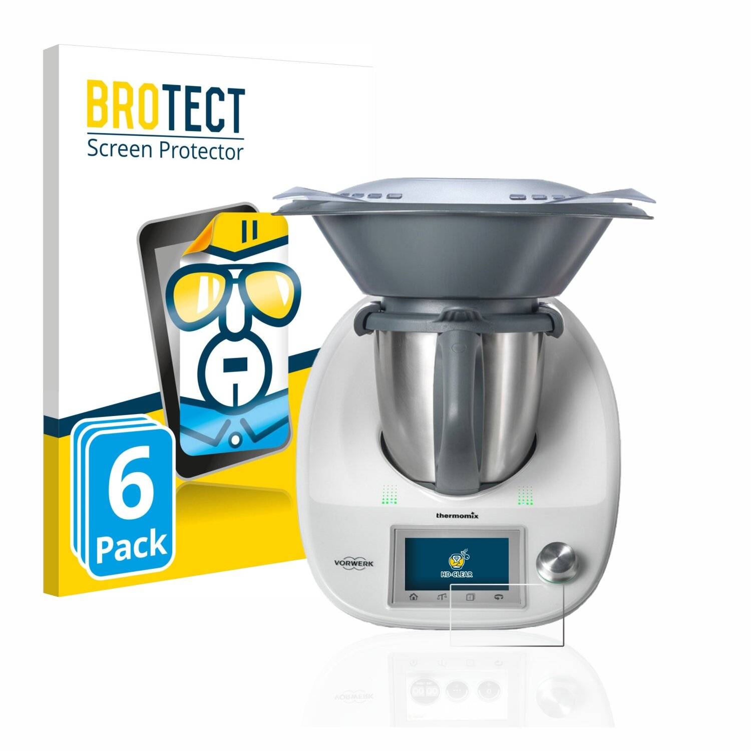 6x BROTECT HD-Clear Displayschutzfolie für Vorwerk Thermomix