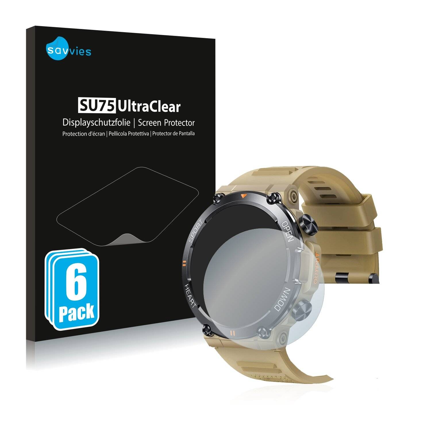 6x Savvies SU75 Displayschutzfolie für LinsonK