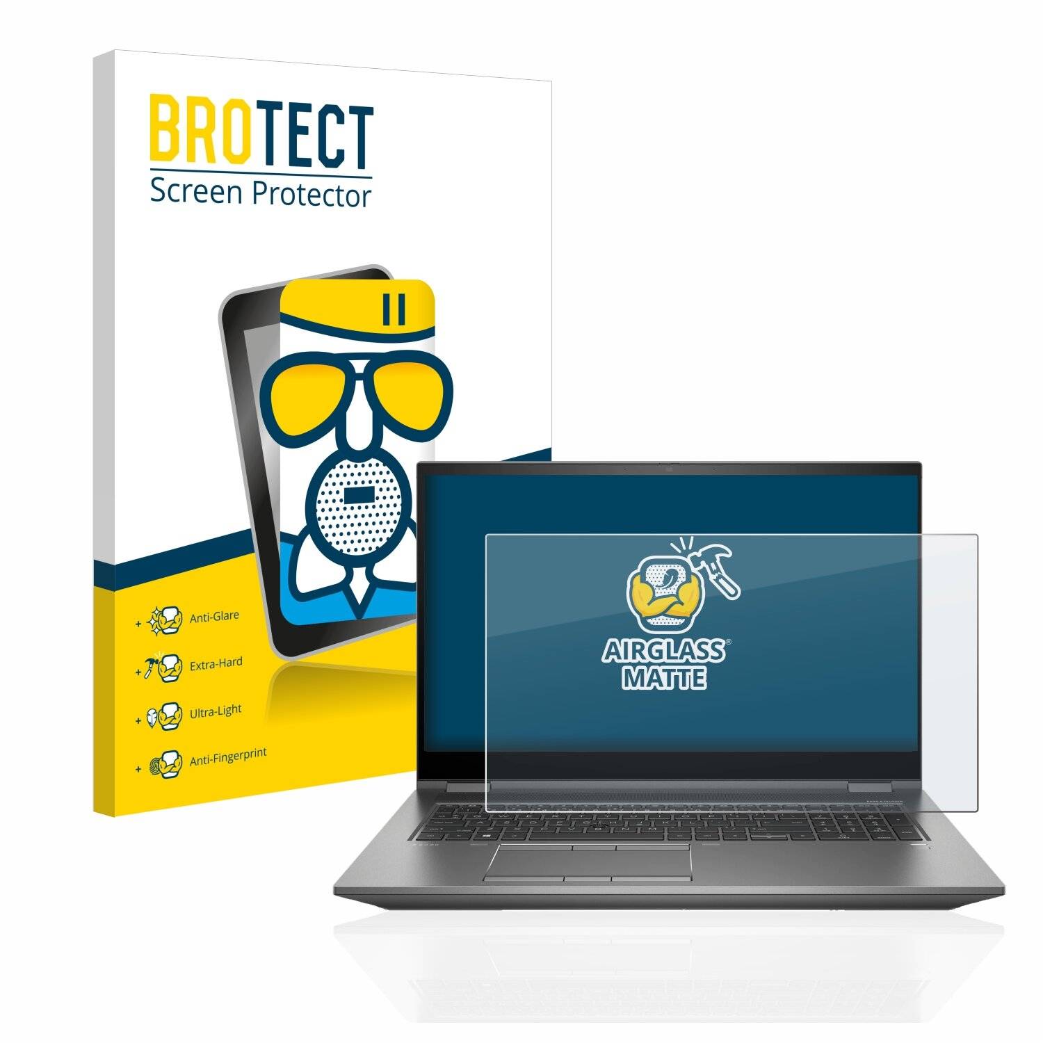 BROTECT AirGlass Matte Schutzglas Folie für HP ZBook Fury 17.3 G8