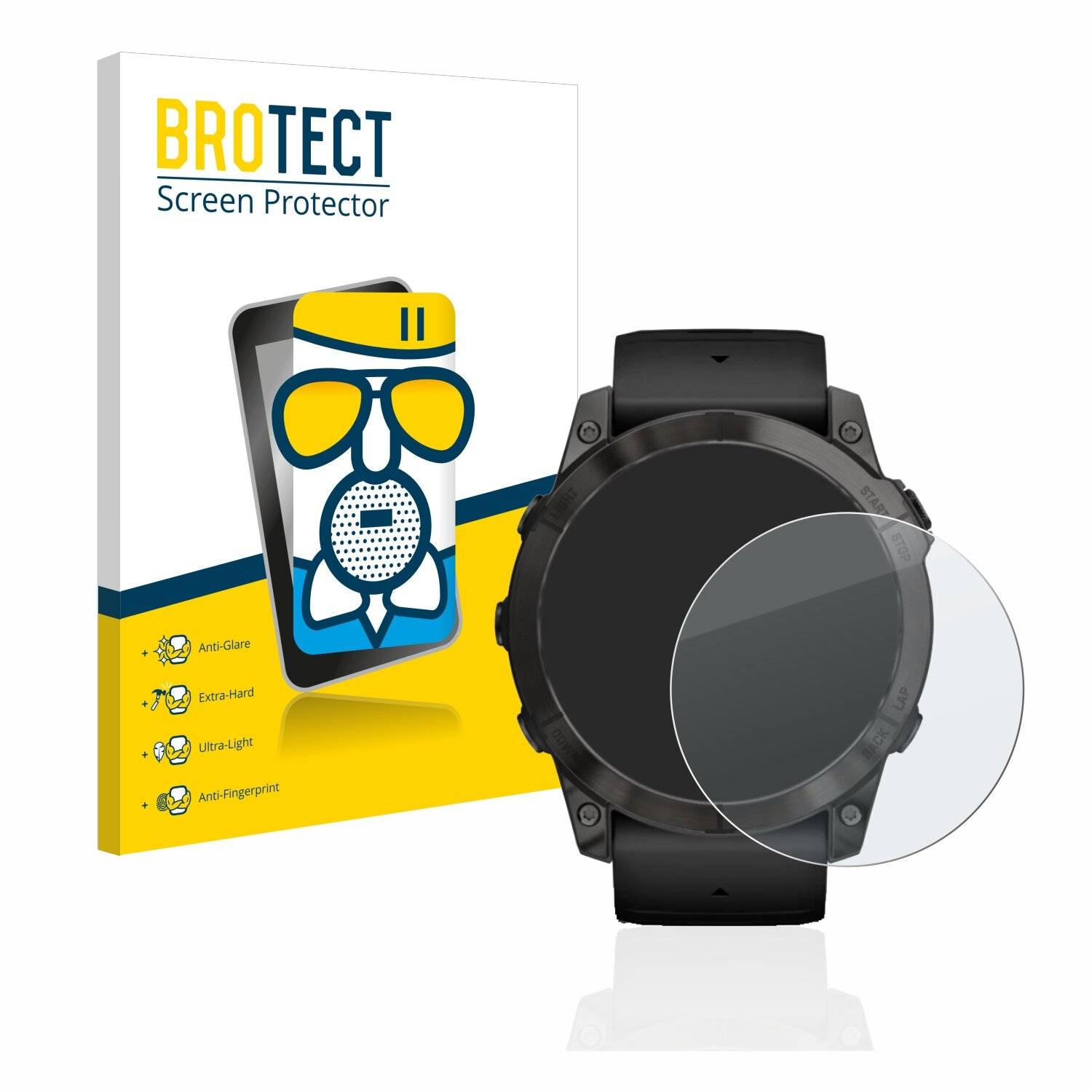 BROTECT AirGlass Matte Schutzglas Folie für Garmin Fenix 7S Pro Solar (42