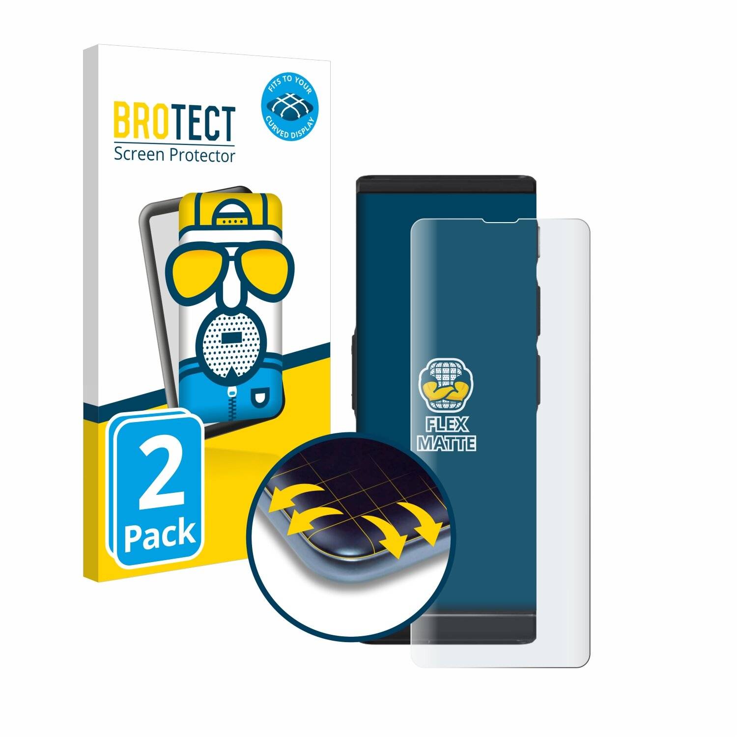 2x BROTECT Flex Matte Full-Cover Displayschutzfolie für Vasco Translator