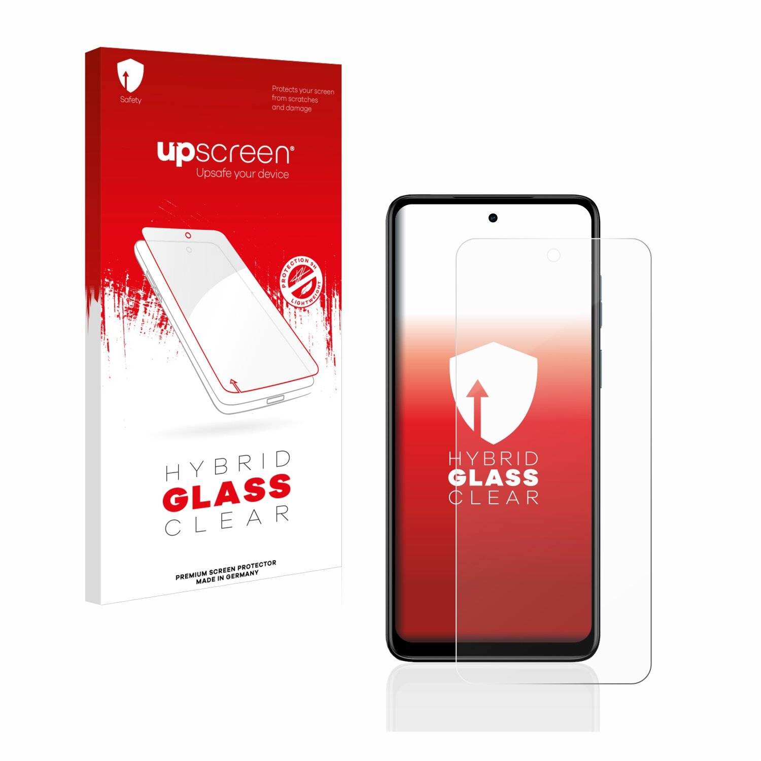 upscreen Hybrid Glass Clear Premium Schutzglas Folie für Motorola Moto G Power
