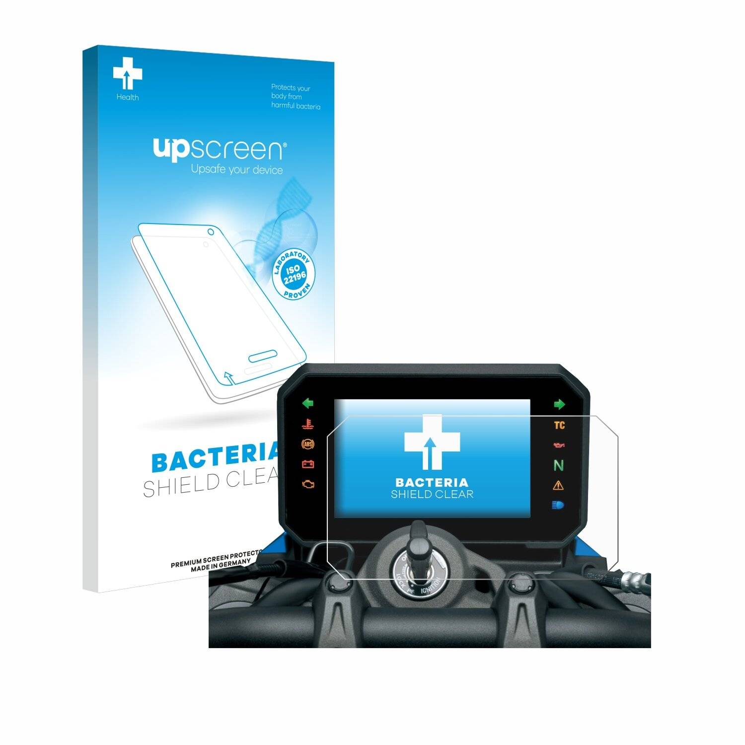 upscreen Bacteria Shield Clear Premium Antibakterielle Displayschutzfolie für Suzuki GSX-8S
