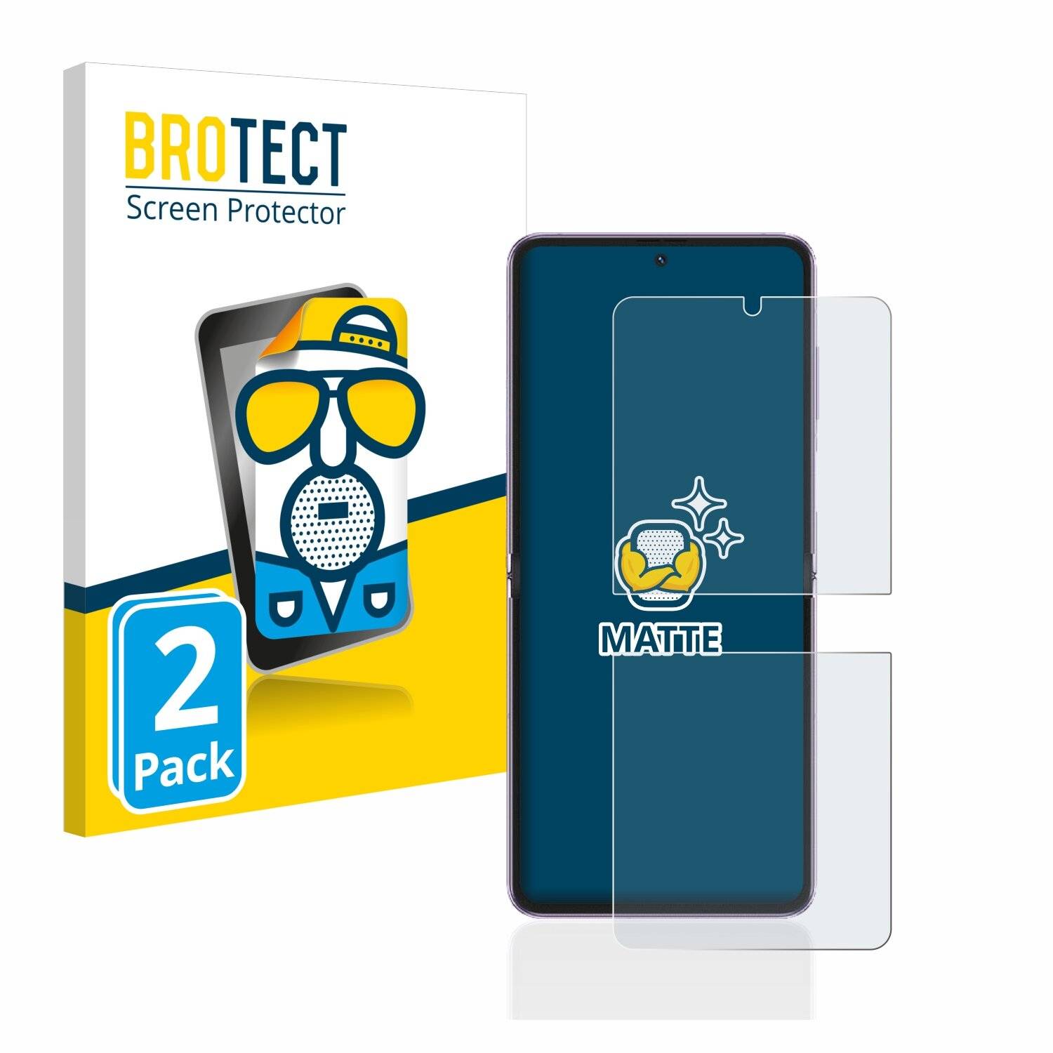 2x BROTECT Matte Displayschutzfolie für Vivo X Flip - Entspiegelt,