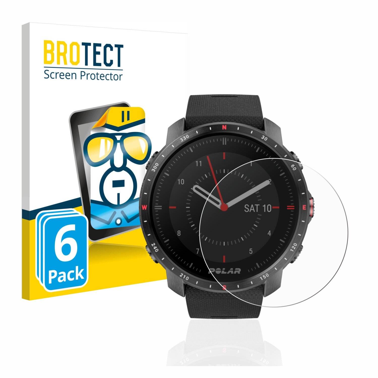 6x BROTECT HD-Clear Displayschutzfolie für Polar Grit X
