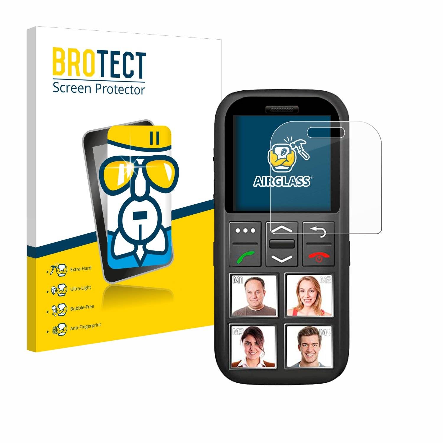 BROTECT AirGlass Schutzglas Folie für Simvalley Mobile