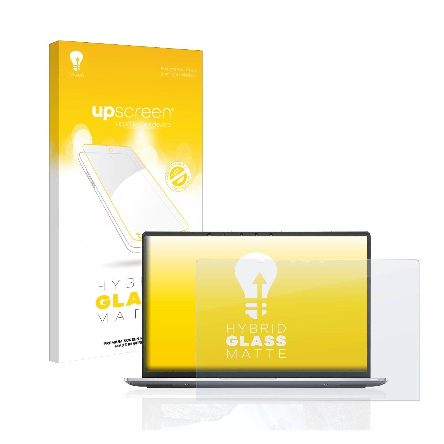 upscreen Hybrid Glass Matte Premium Schutzglas Folie für Dell Latitude 9420 2-in-1 2021