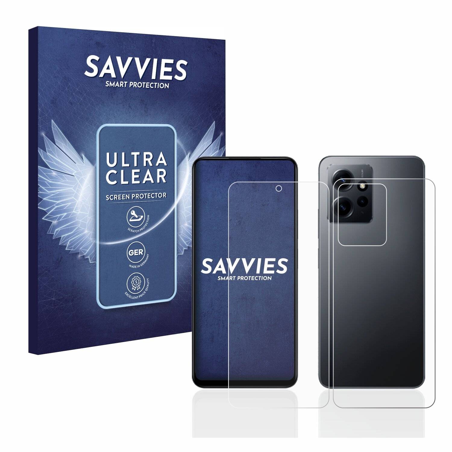 18x Savvies SU75 Displayschutzfolie für Xiaomi Redmi Note 12 4G