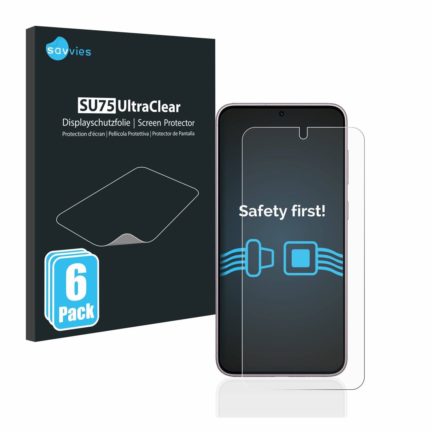 6x Savvies SU75 Displayschutzfolie für Samsung Galaxy S23 Enterprise
