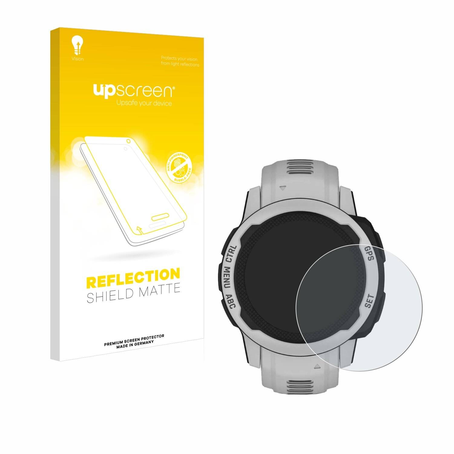 upscreen Reflection Shield Matte Premium Displayschutzfolie für Garmin Instinct 2S Solar (40