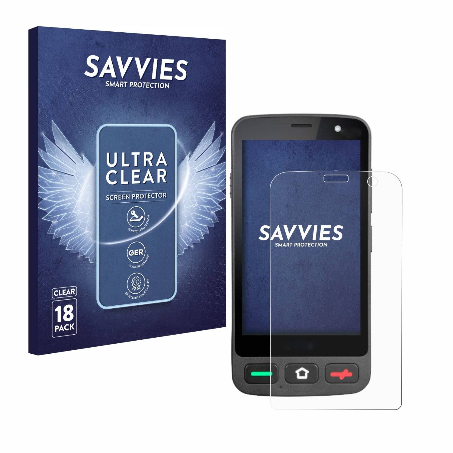 18x Savvies SU75 Displayschutzfolie für Brondi Amico
