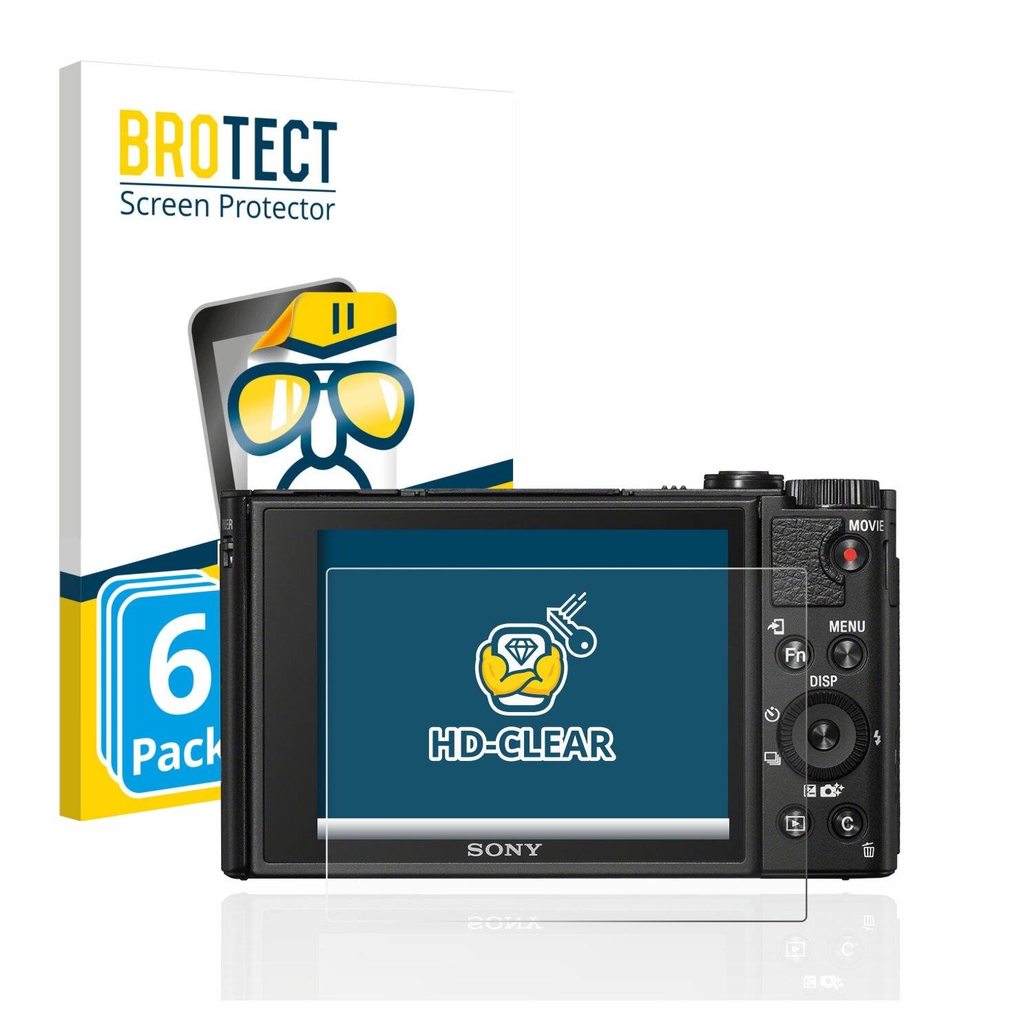 6x BROTECT HD-Clear Displayschutzfolie für Sony Cyber-Shot