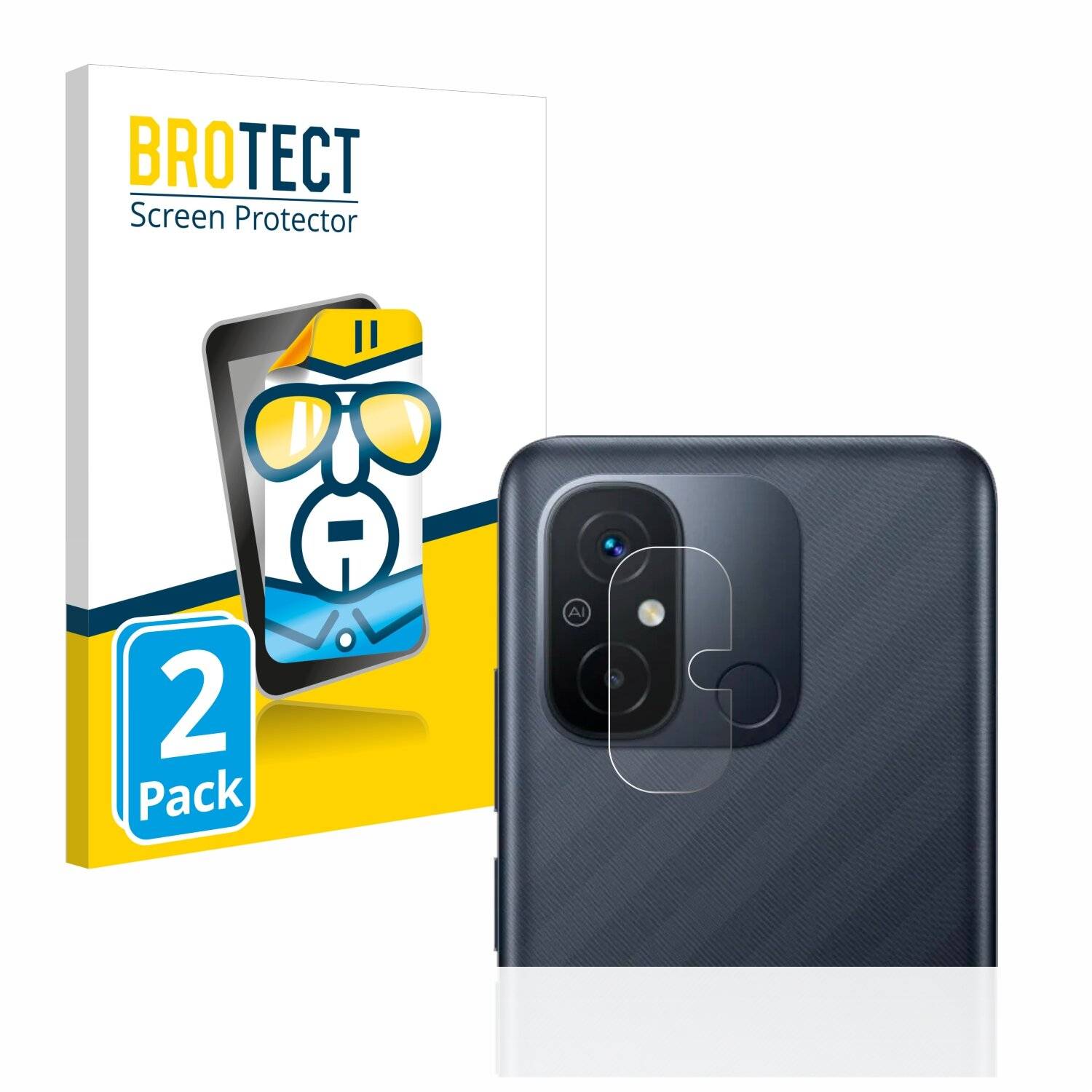 2x BROTECT HD-Clear Displayschutzfolie für Xiaomi Redmi 12C (NUR