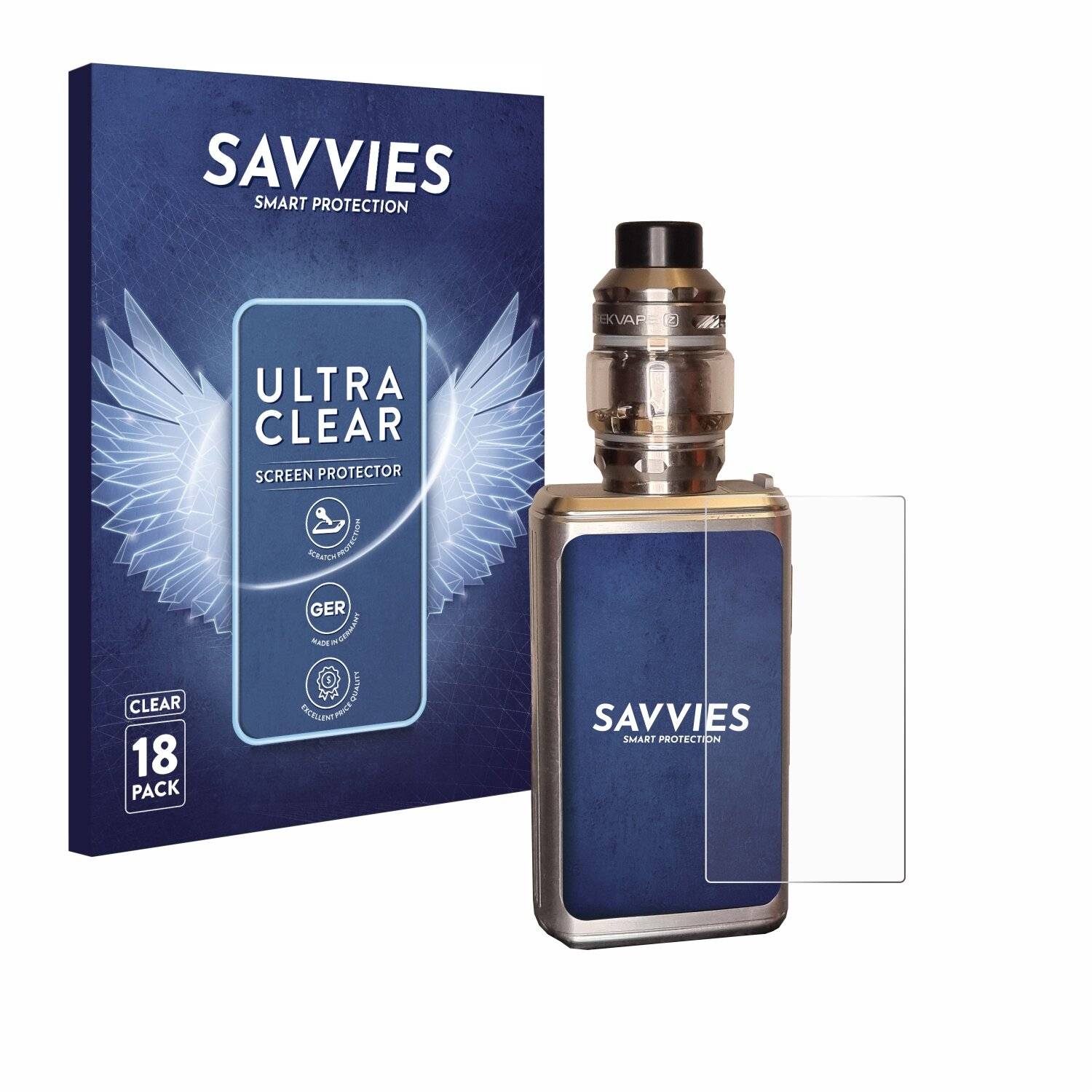 18x Savvies SU75 Displayschutzfolie für GeekVape