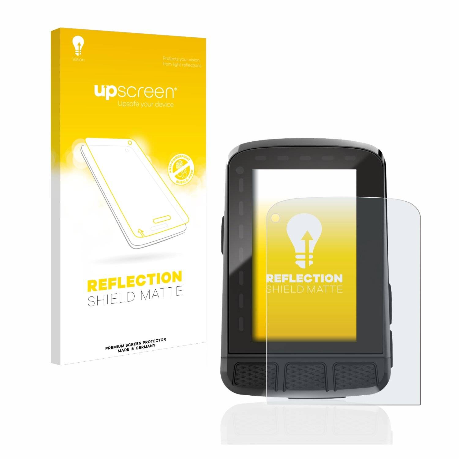 upscreen Reflection Shield Matte Premium Displayschutzfolie für Wahoo Elemnt Roam