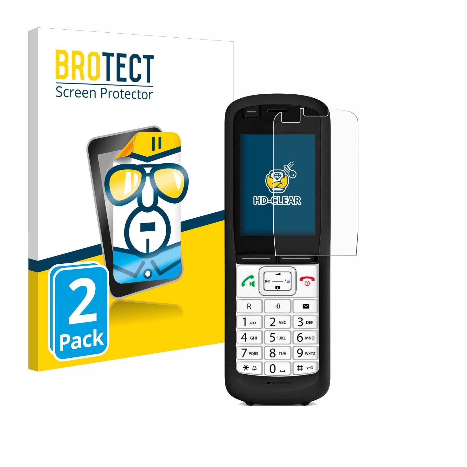 2x BROTECT HD-Clear Displayschutzfolie für Unify OpenScape DECT Phone