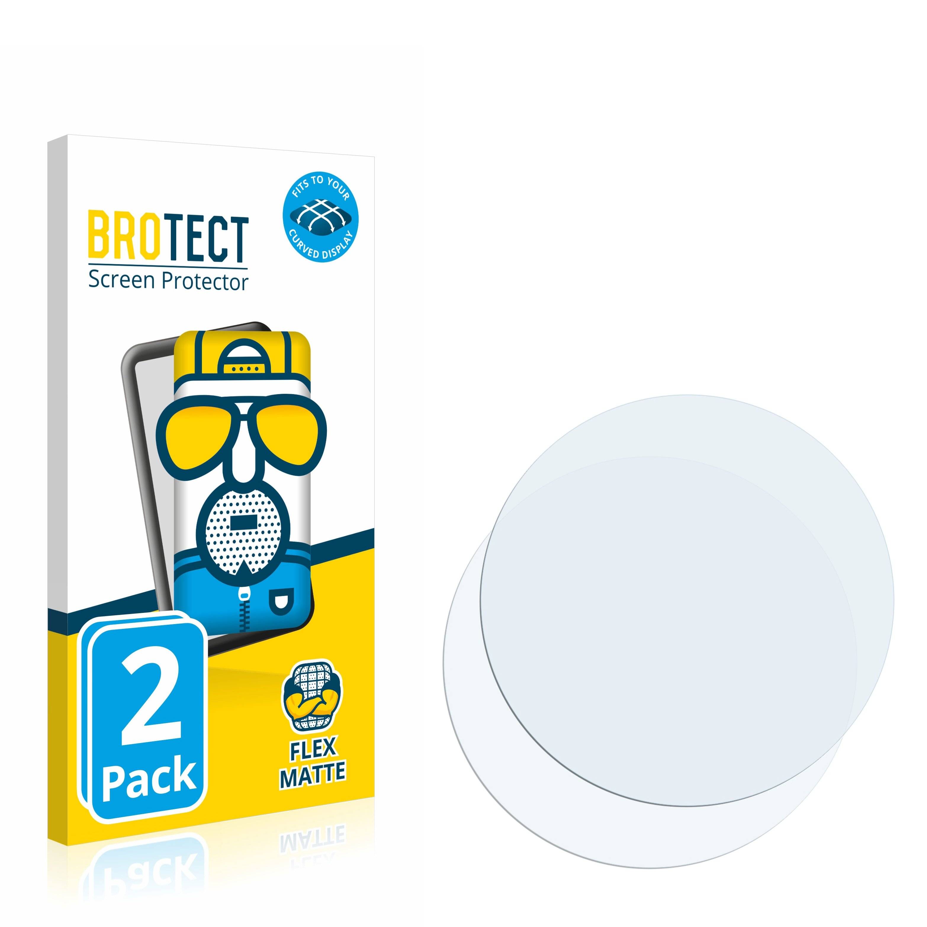 2x BROTECT Flex Matte Full-Cover Displayschutzfolie für Xcoast X-Watch Siona