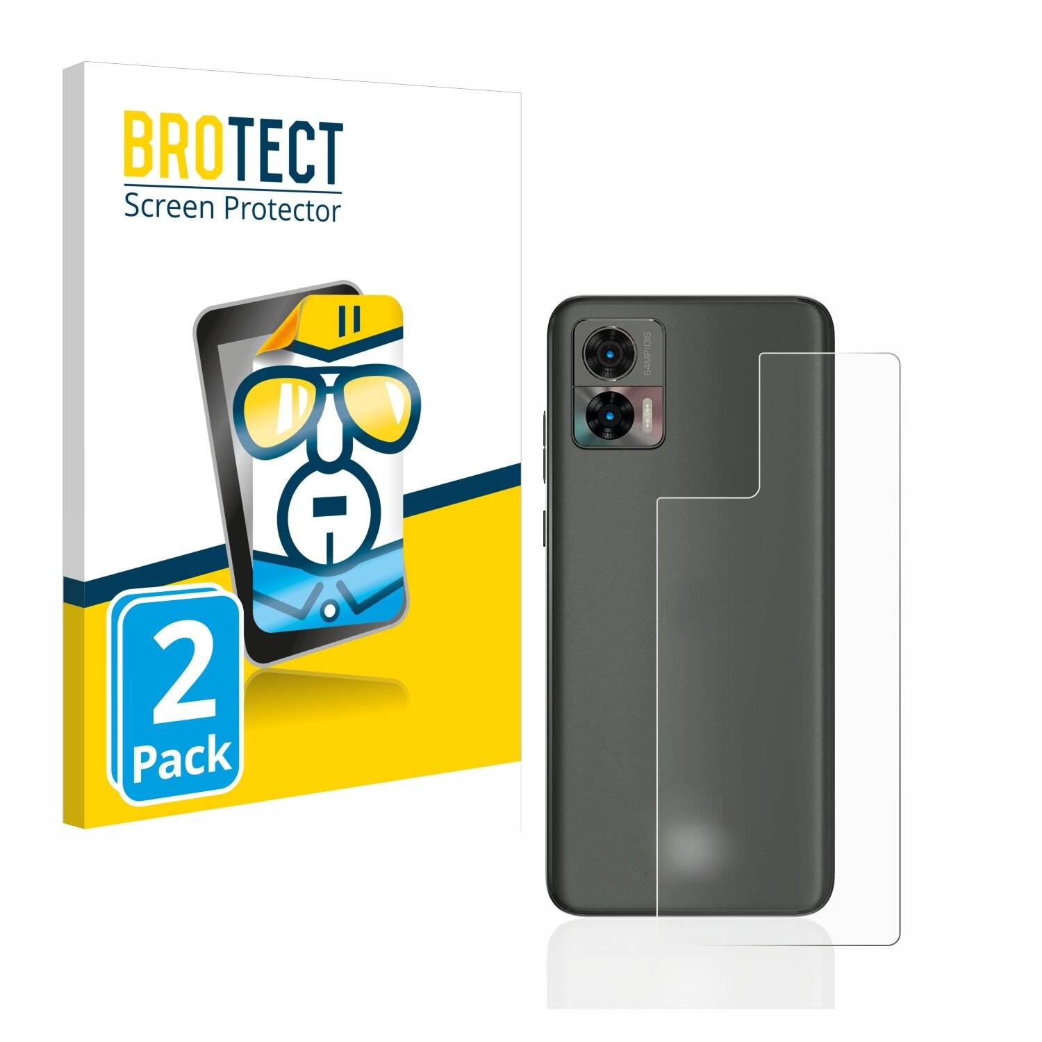 2x BROTECT HD-Clear Displayschutzfolie für Motorola Edge 30 Neo