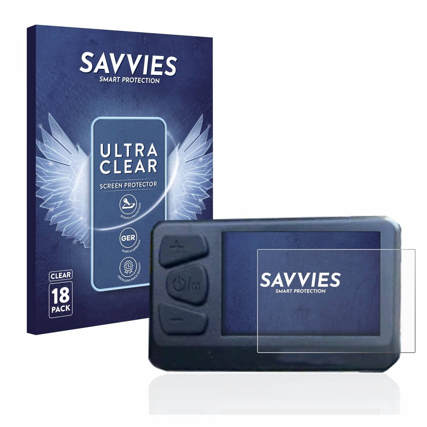 18x Savvies SU75 Displayschutzfolie für Zündapp Z810 LCD