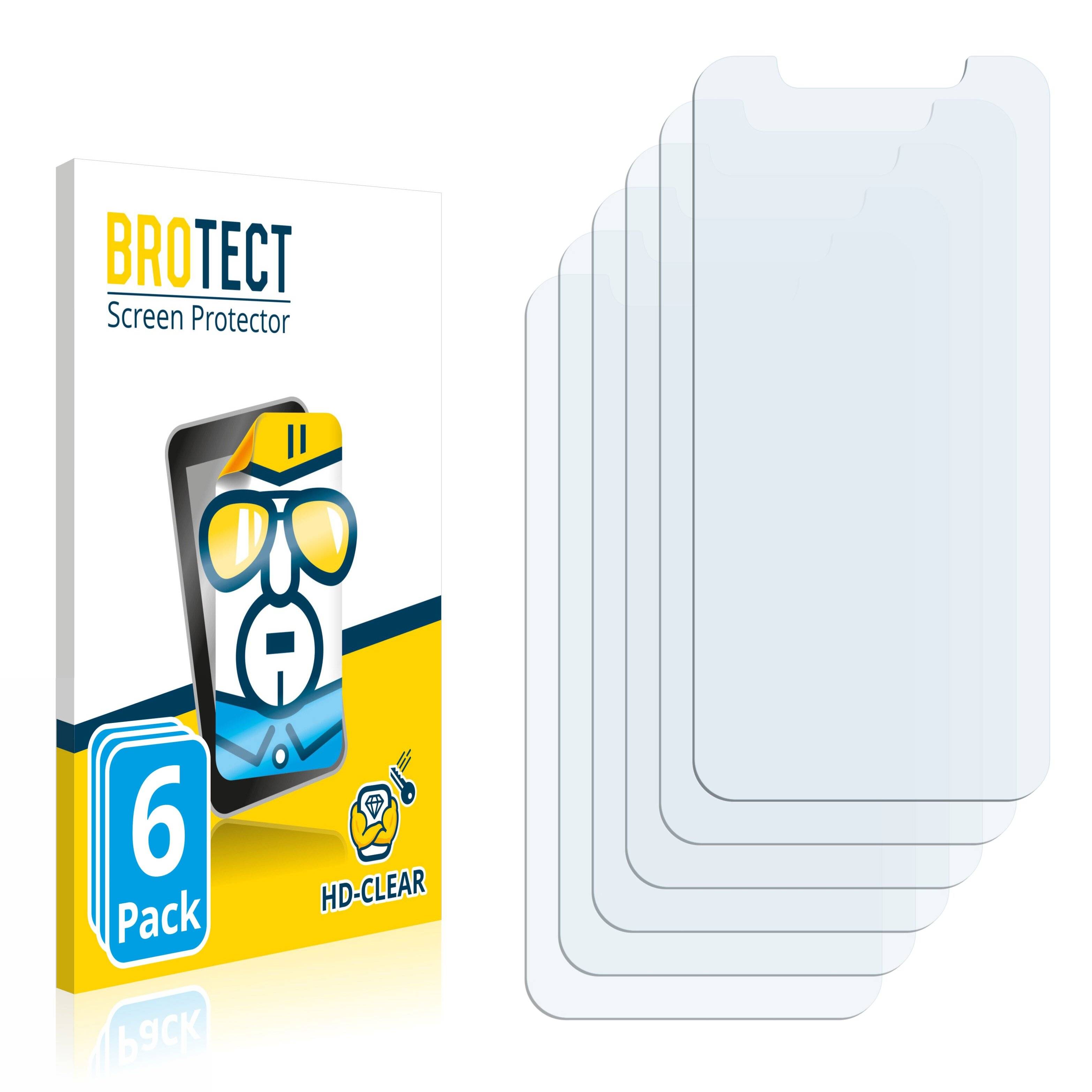 6x BROTECT HD-Clear Displayschutzfolie für Apple iPhone