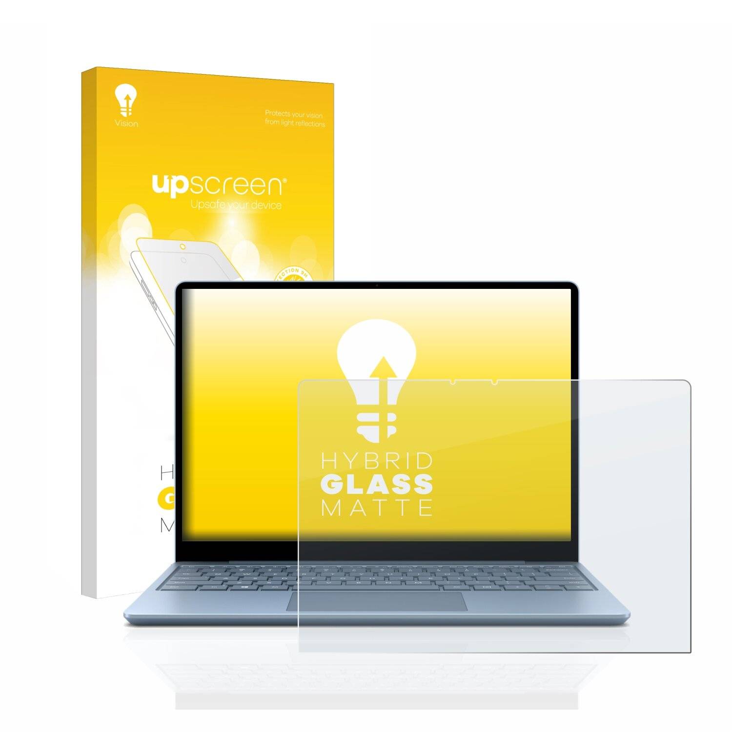 upscreen Hybrid Glass Matte Premium Schutzglas Folie für Microsoft Surface Laptop Go
