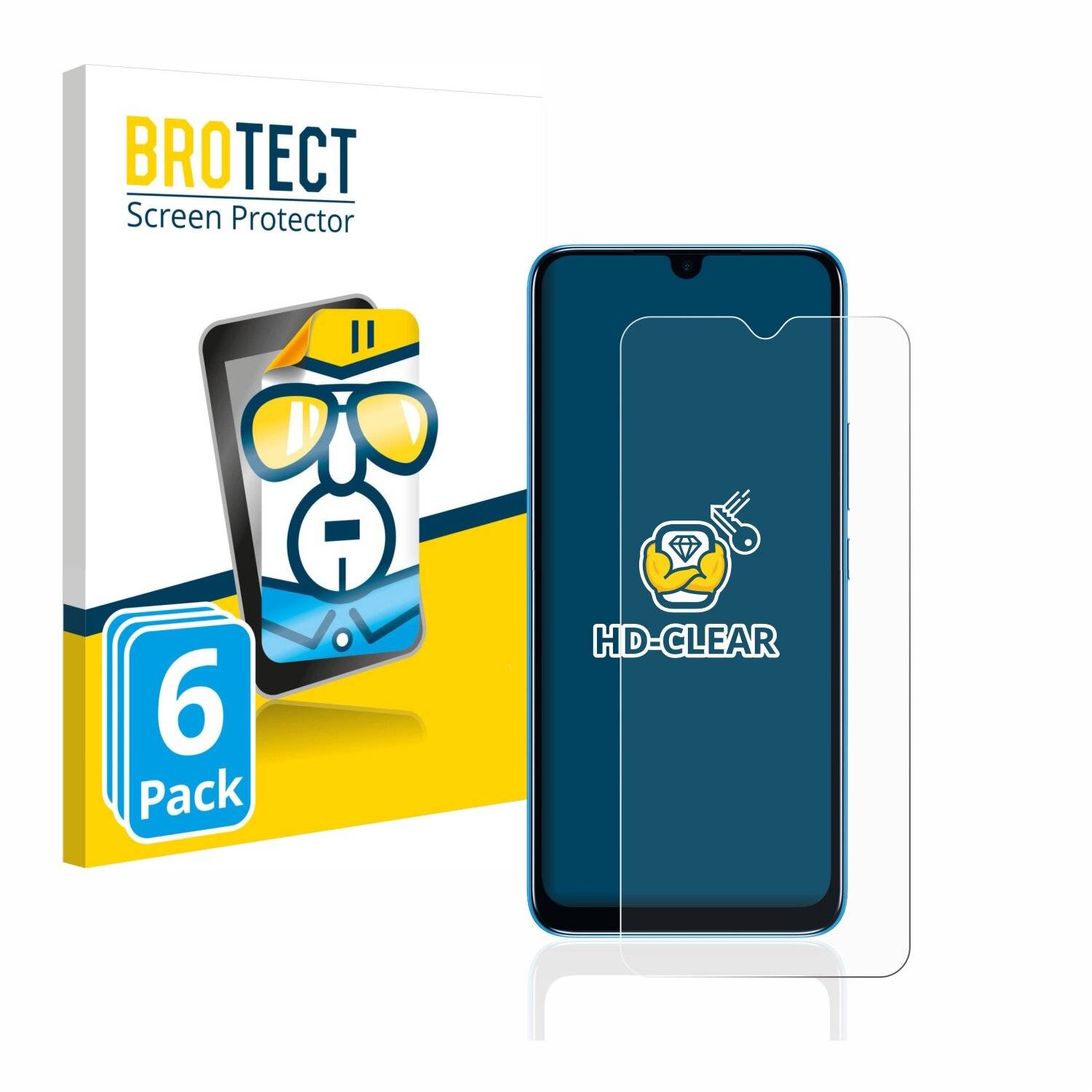 6x BROTECT HD-Clear Displayschutzfolie für Infinix Smart