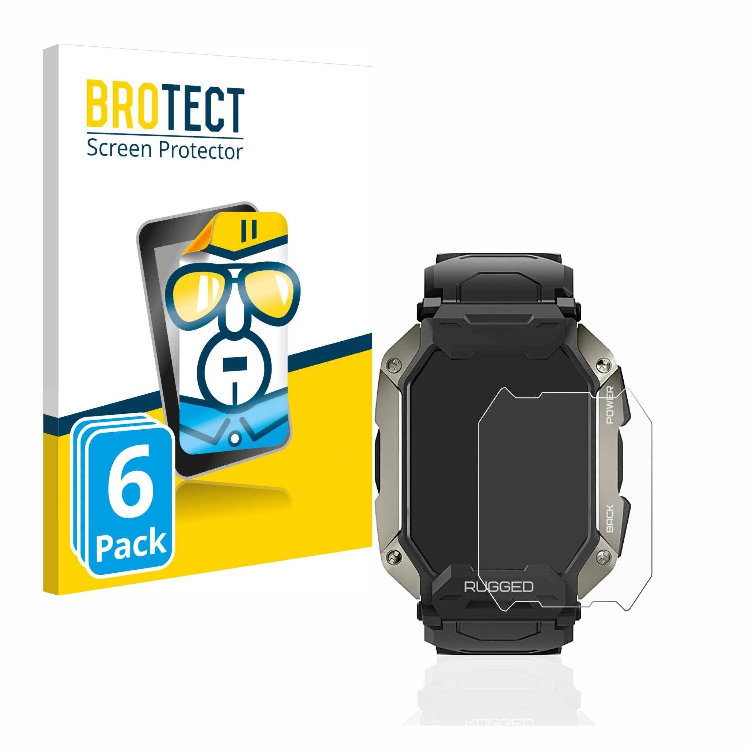 6x BROTECT HD-Clear Displayschutzfolie für Kospet Tank M1