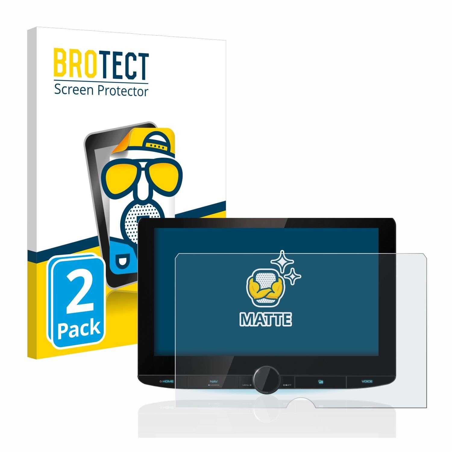 2x BROTECT Matte Displayschutzfolie für Kenwood DNR992RVS - Entspiegelt,
