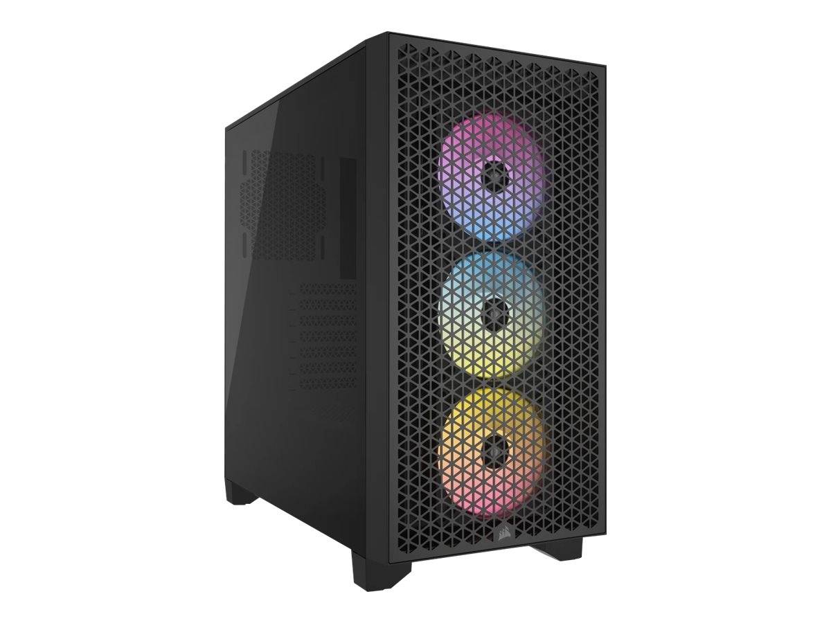 CORSAIR 3000D RGB AIRFLOW - Mid tower - E-ATX - Seitenteil mit Fenster (gehärtetes Glas)