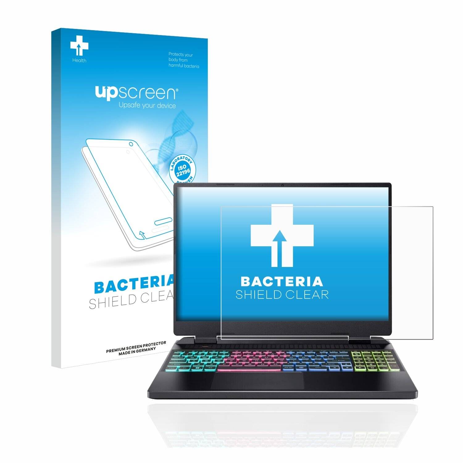 upscreen Bacteria Shield Clear Premium Antibakterielle Displayschutzfolie für Acer Nitro