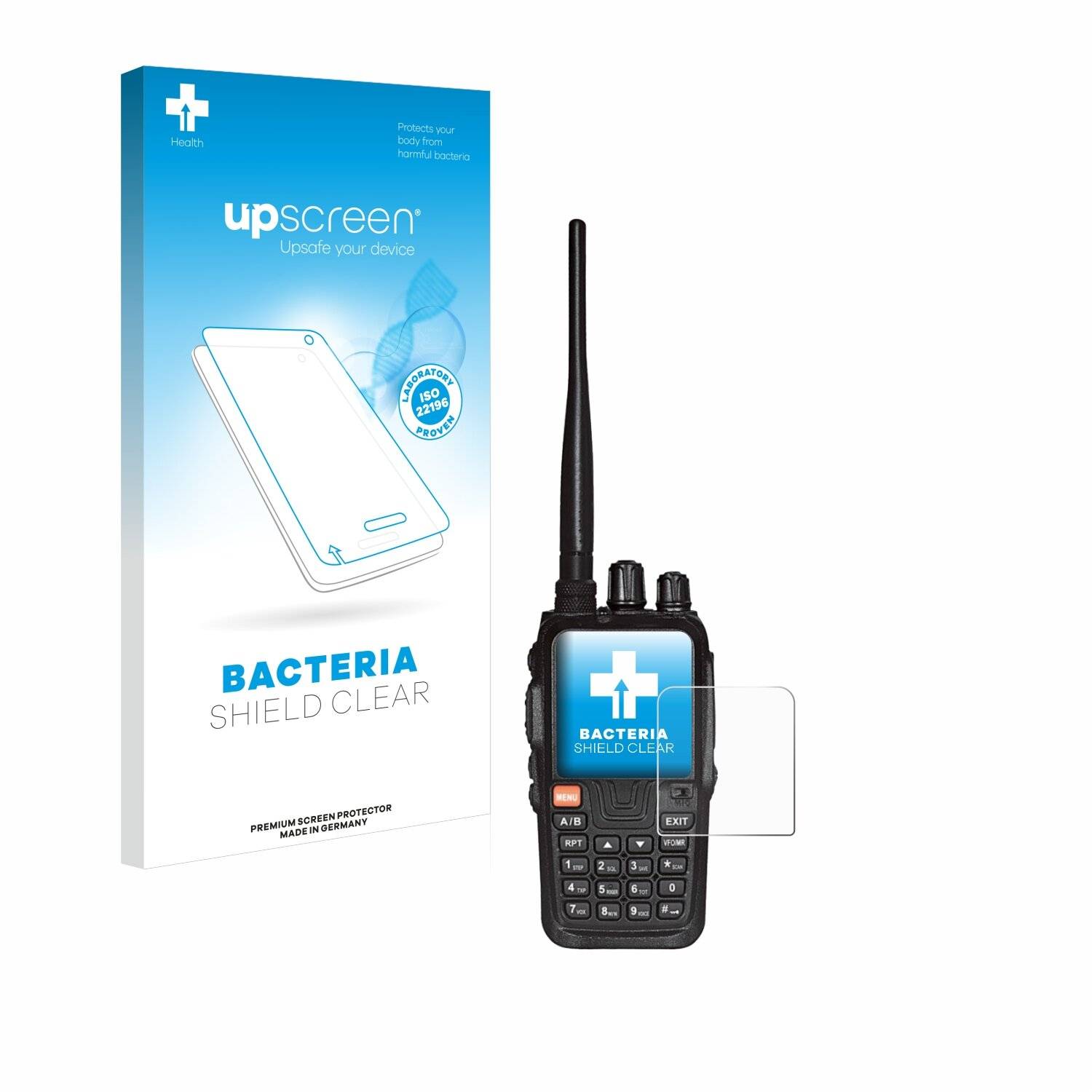 upscreen Bacteria Shield Clear Premium Antibakterielle Displayschutzfolie für Wouxun