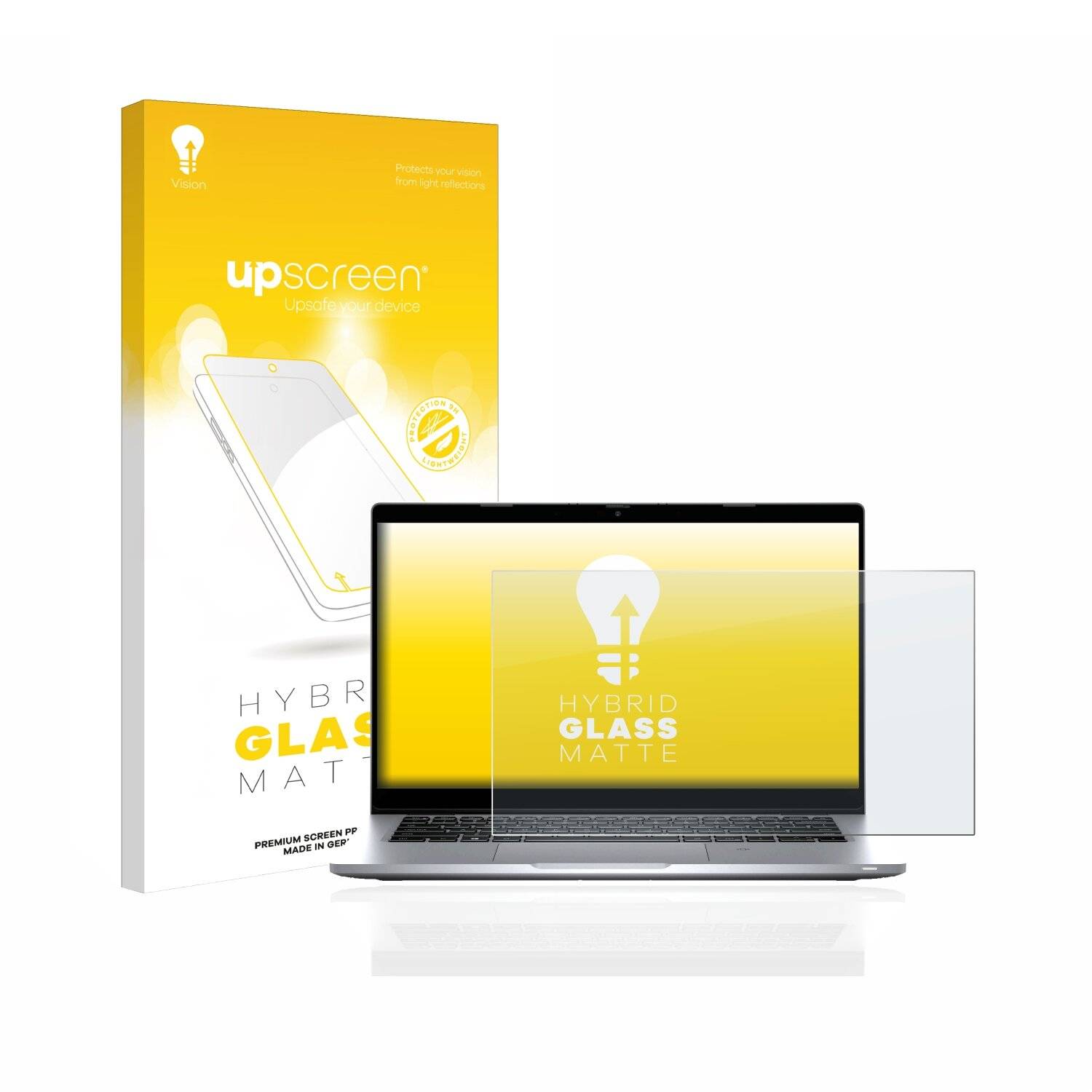 upscreen Hybrid Glass Matte Premium Schutzglas Folie für Dell Latitude 5320 Non-Touch