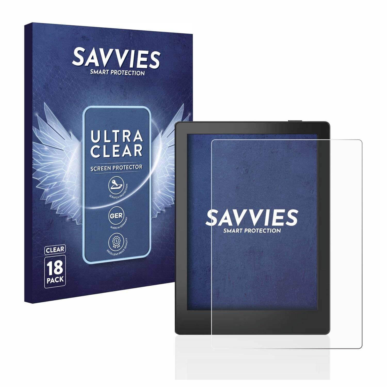 18x Savvies SU75 Displayschutzfolie für Onyx Boox Poke