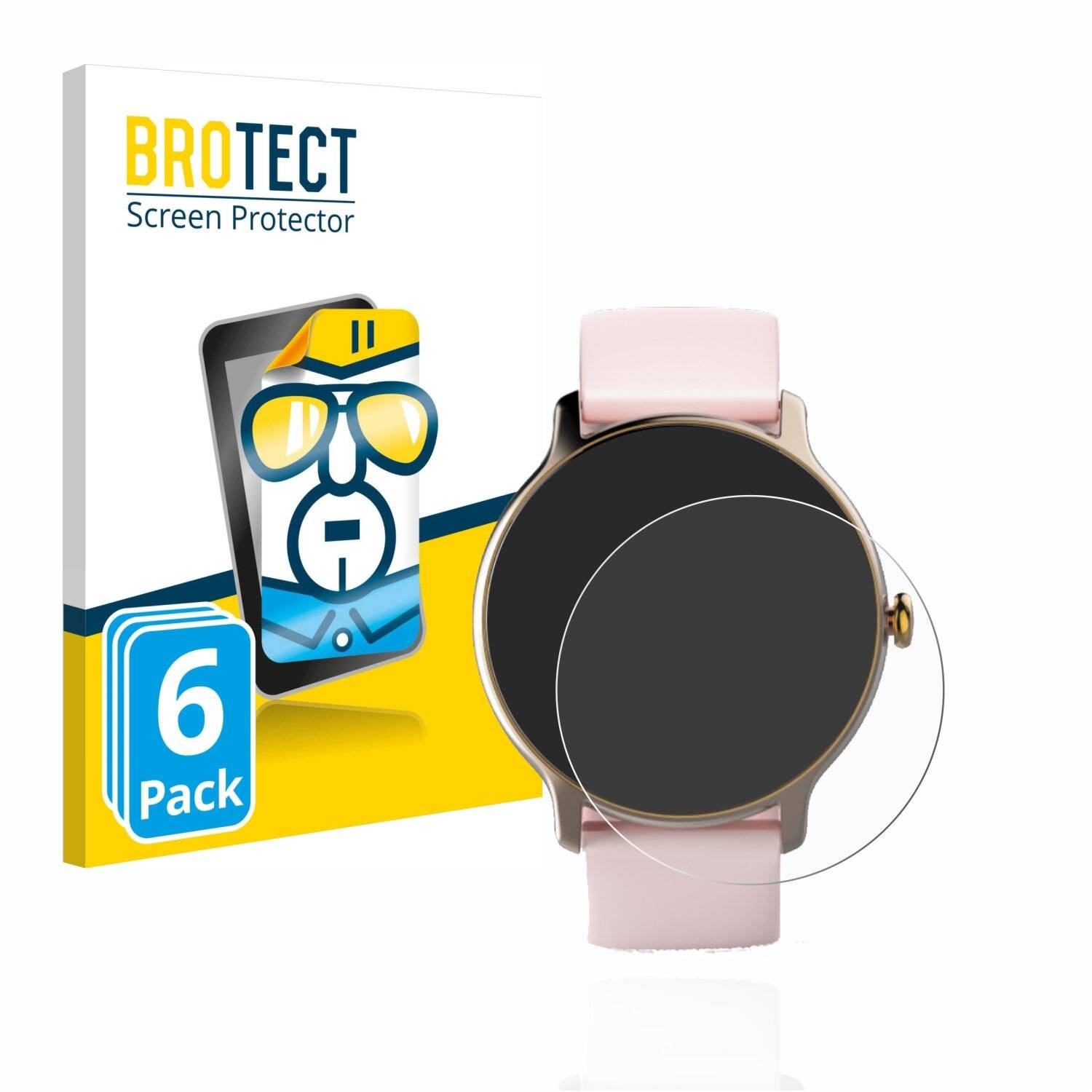 6x BROTECT HD-Clear Displayschutzfolie für Hama Fit Watch