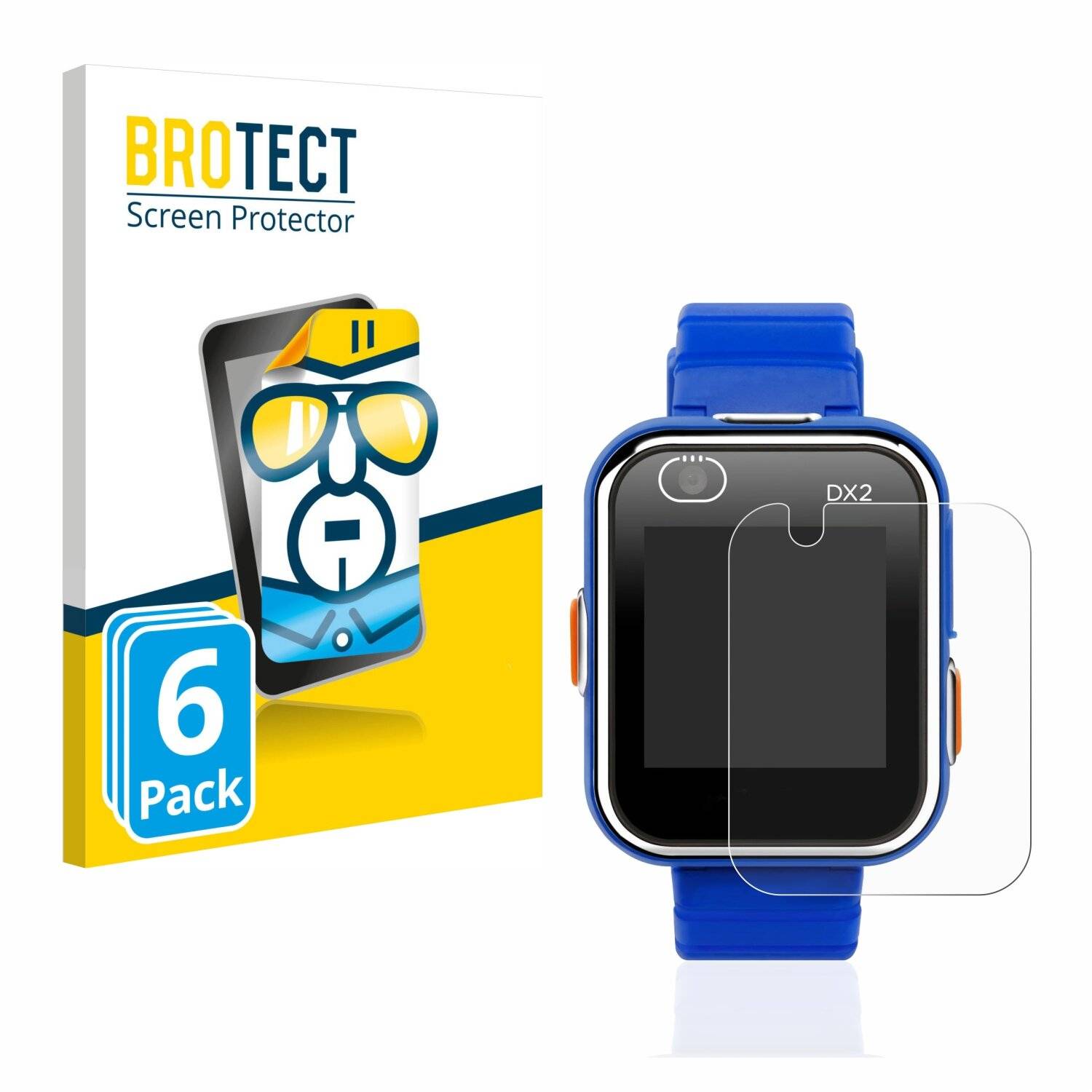 6x BROTECT HD-Clear Displayschutzfolie für Vtech Kidizoom Smart Watch