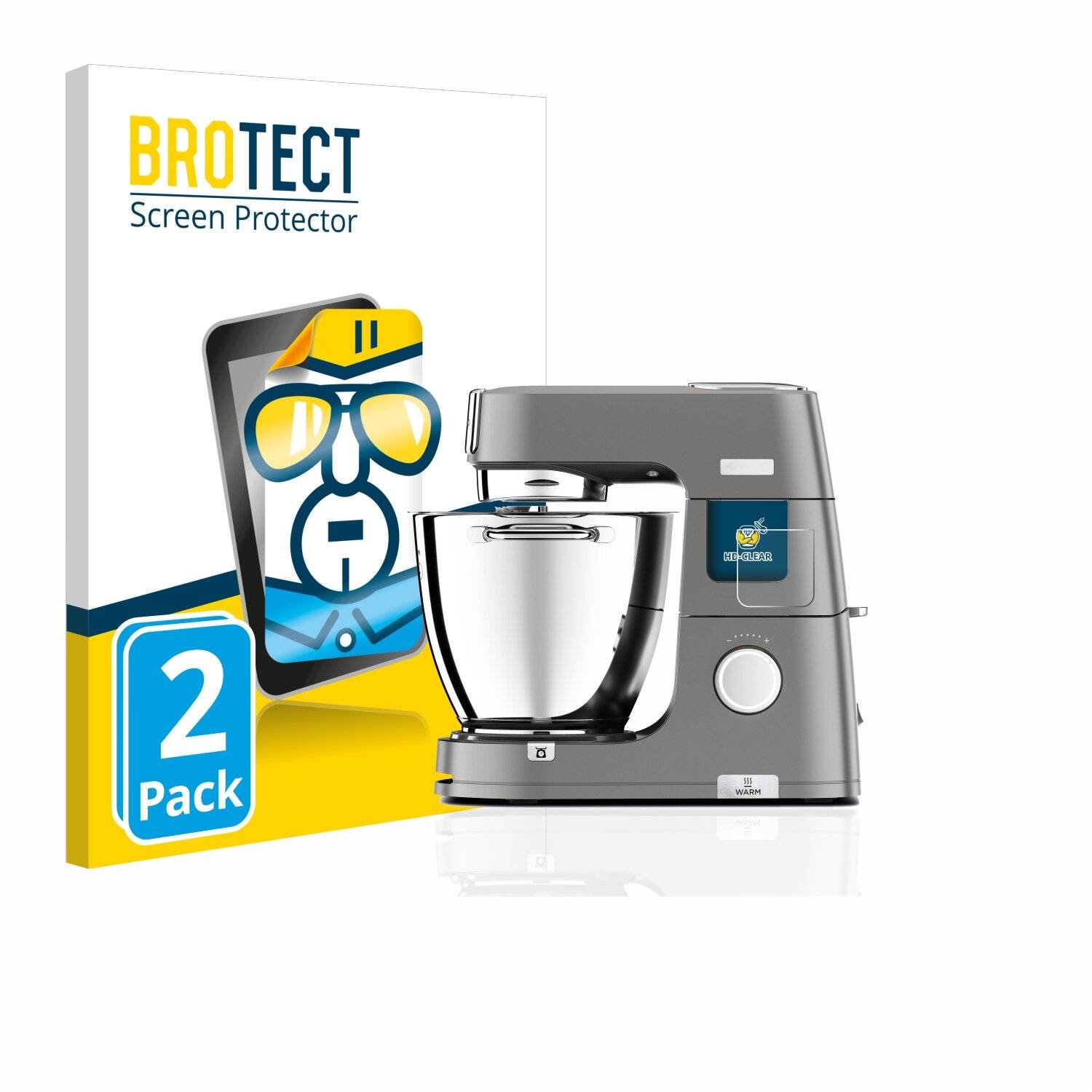 2x BROTECT HD-Clear Displayschutzfolie für Kenwood Titanium Chef Patissier