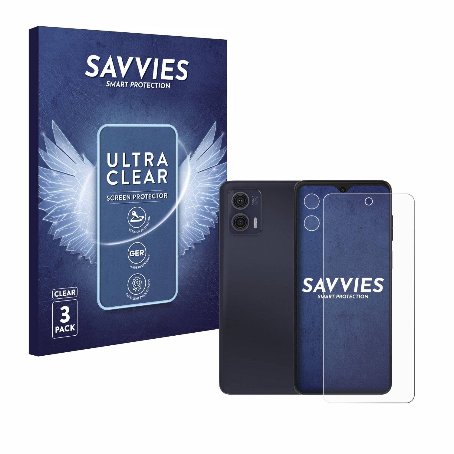 6x Savvies SU75 Displayschutzfolie für Motorola Moto G73 5G