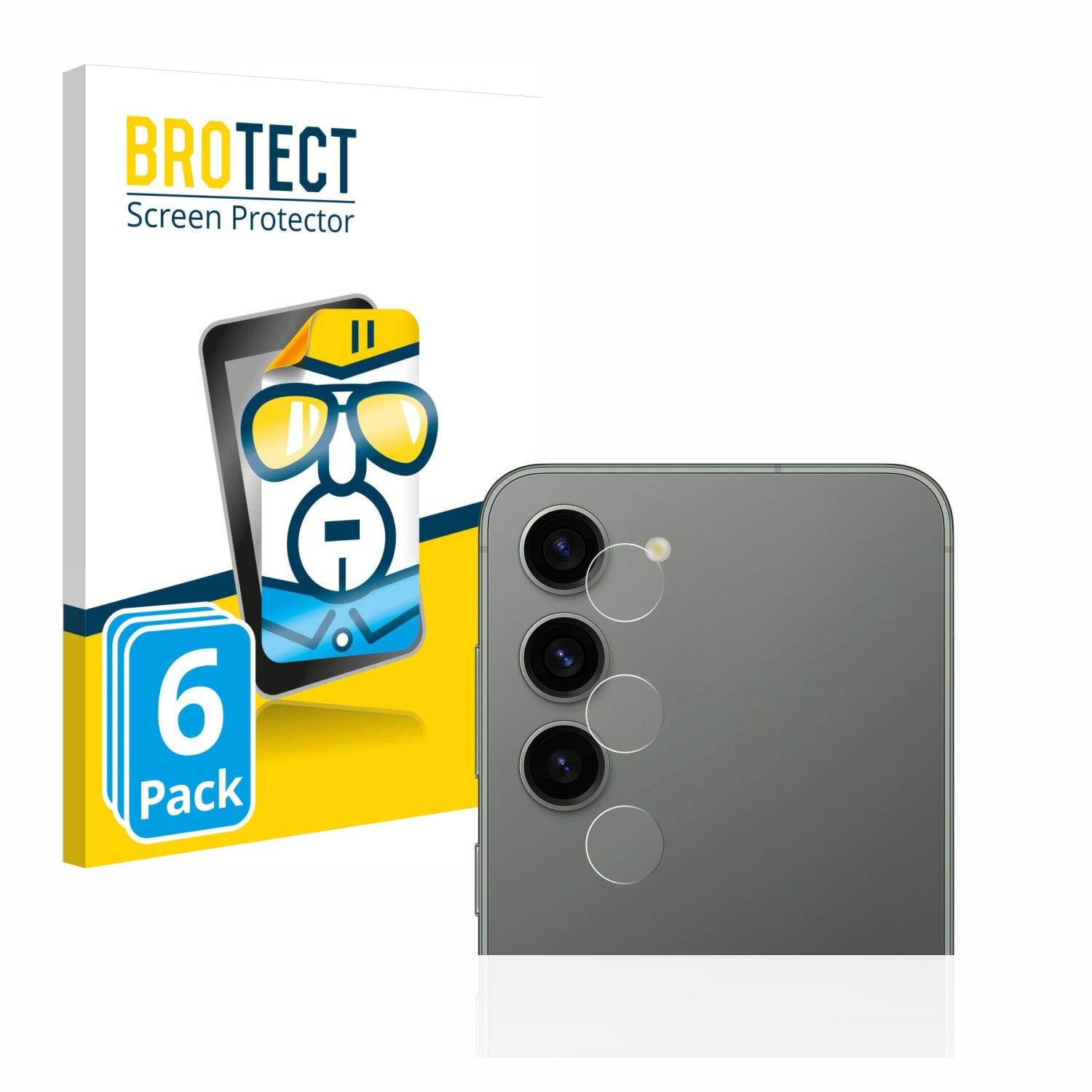 6x BROTECT HD-Clear Displayschutzfolie für Samsung Galaxy S23 (NUR