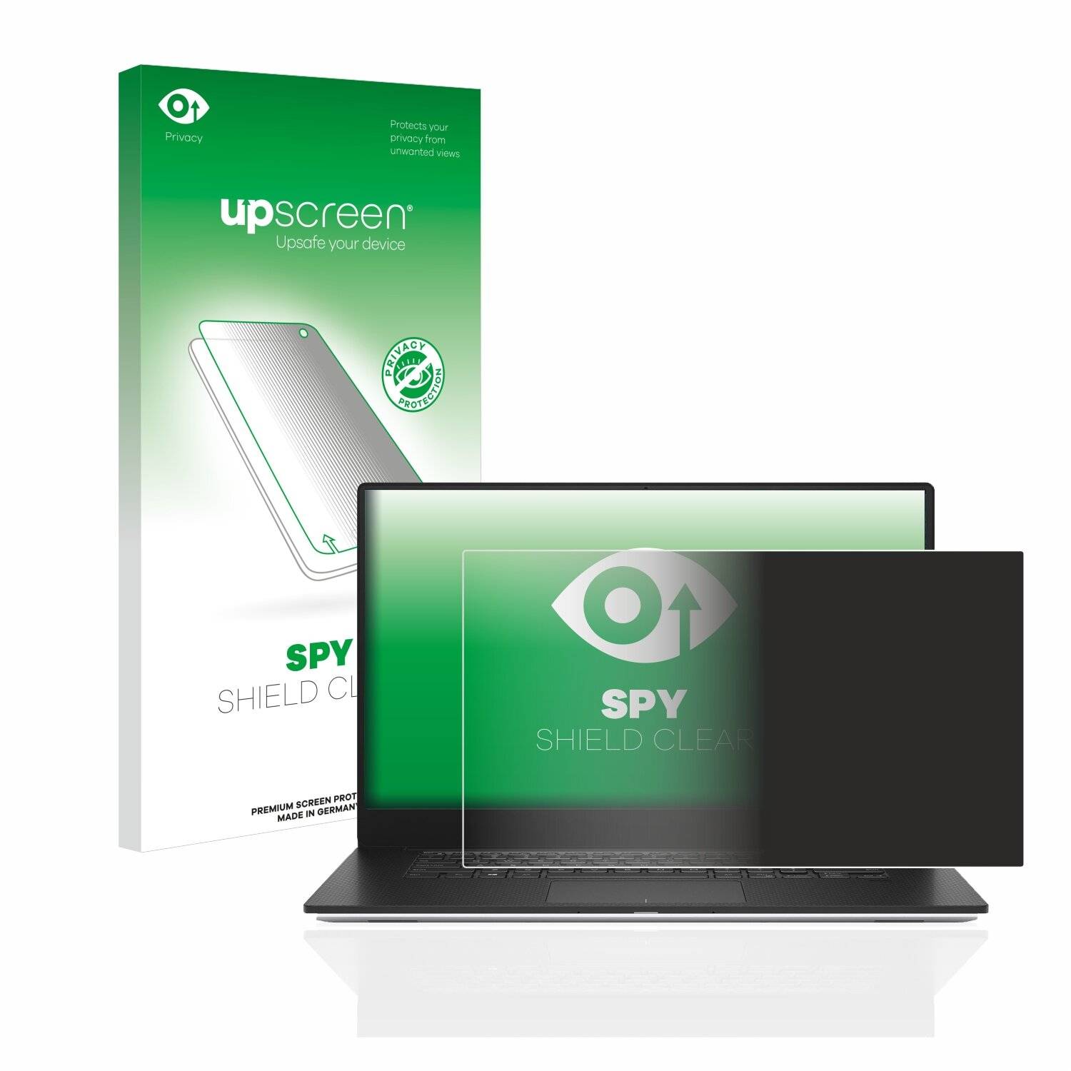 upscreen Spy Shield Clear Premium Blickschutzfolie für Dell XPS 15 9570