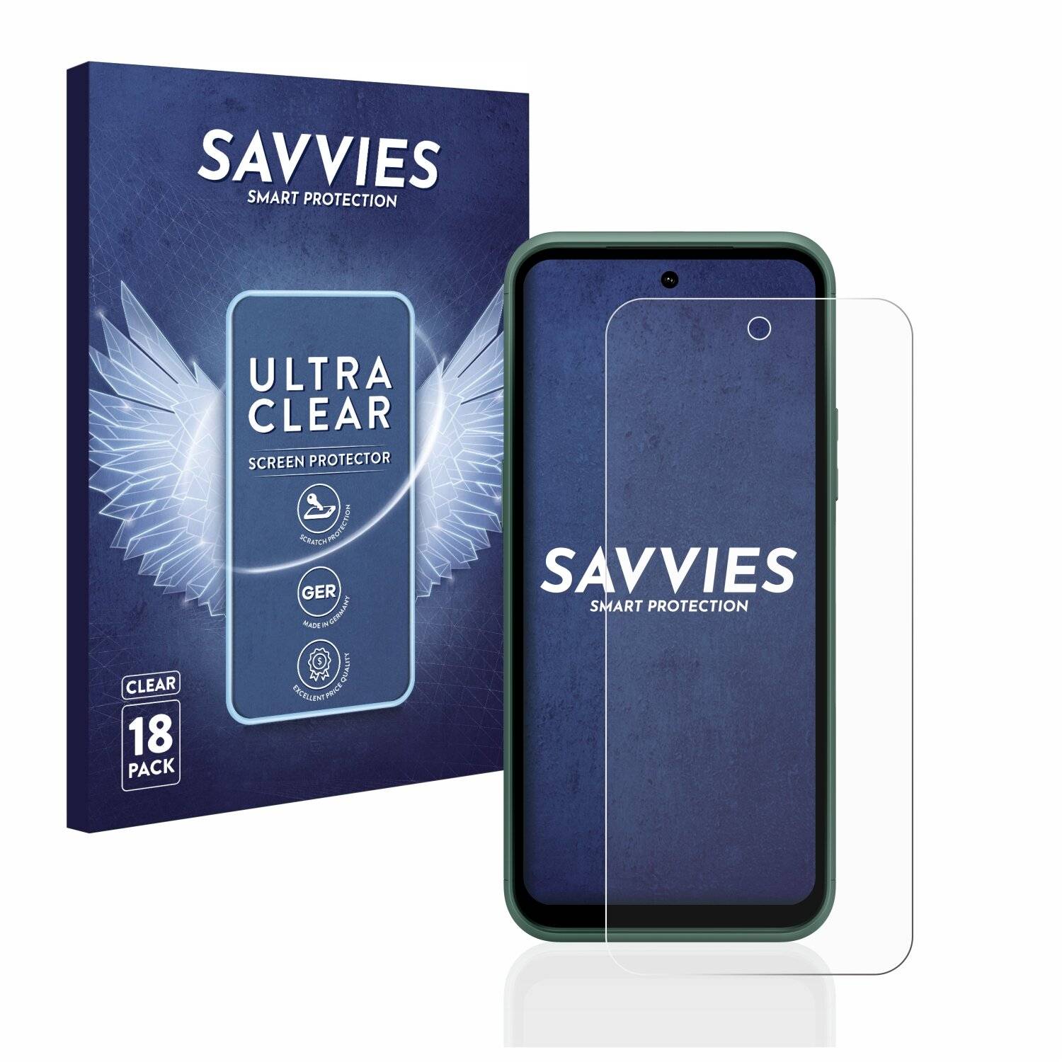 18x Savvies SU75 Displayschutzfolie für Nokia