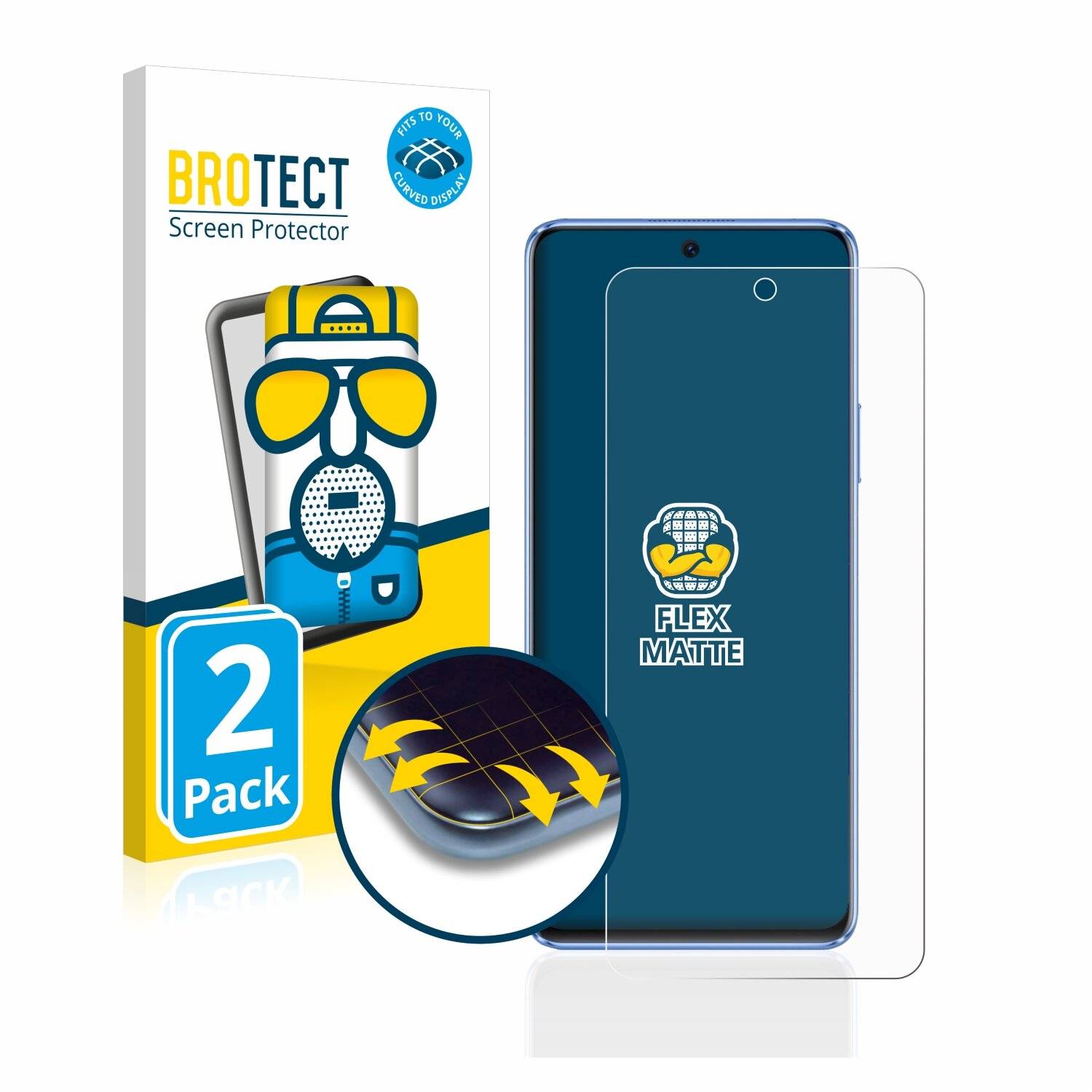 2x BROTECT Flex Matte Full-Cover Displayschutzfolie für Huawei Nova 9