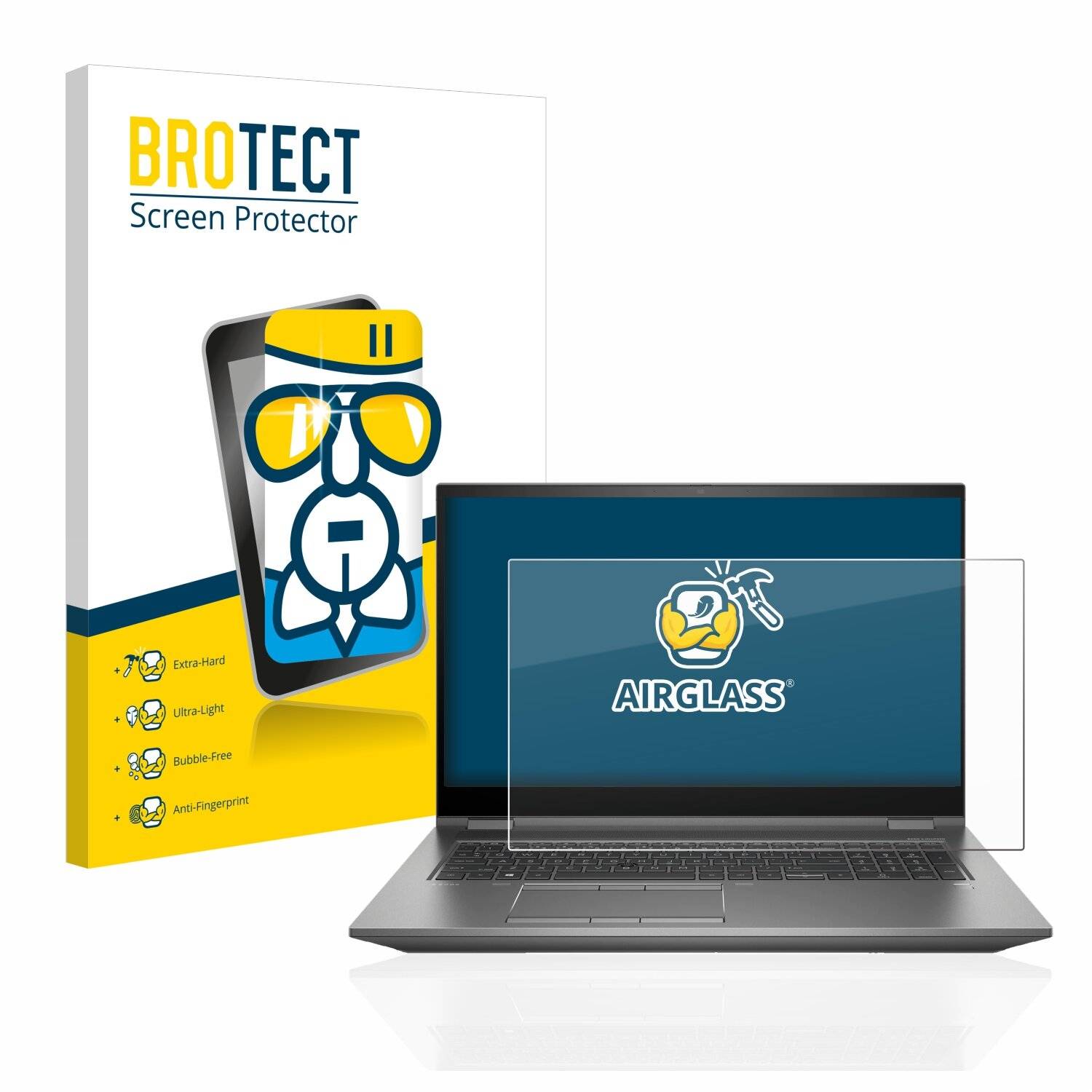 BROTECT AirGlass Schutzglas Folie für HP ZBook Fury 17.3 G8