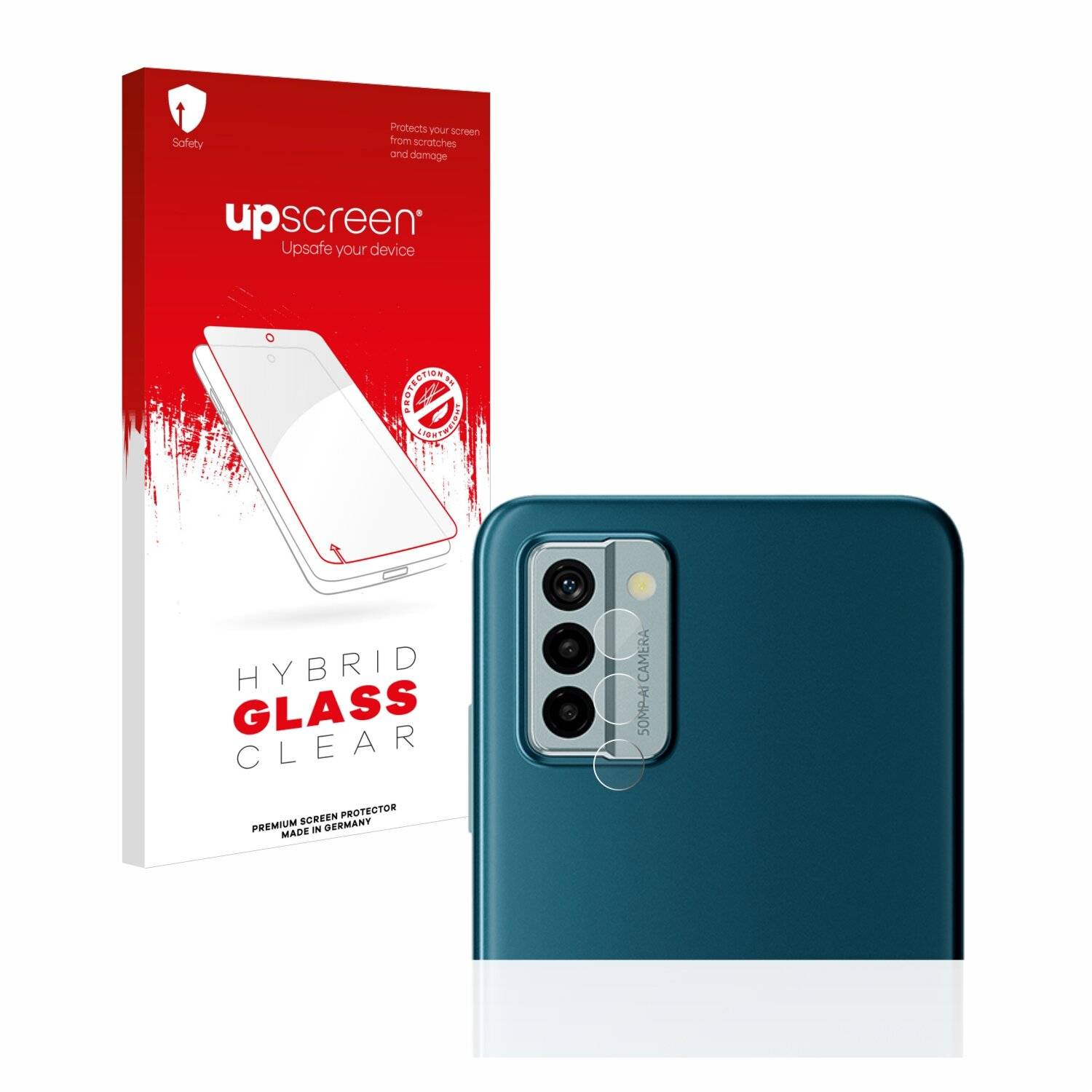 upscreen Hybrid Glass Clear Premium Schutzglas Folie für Nokia G22 (NUR