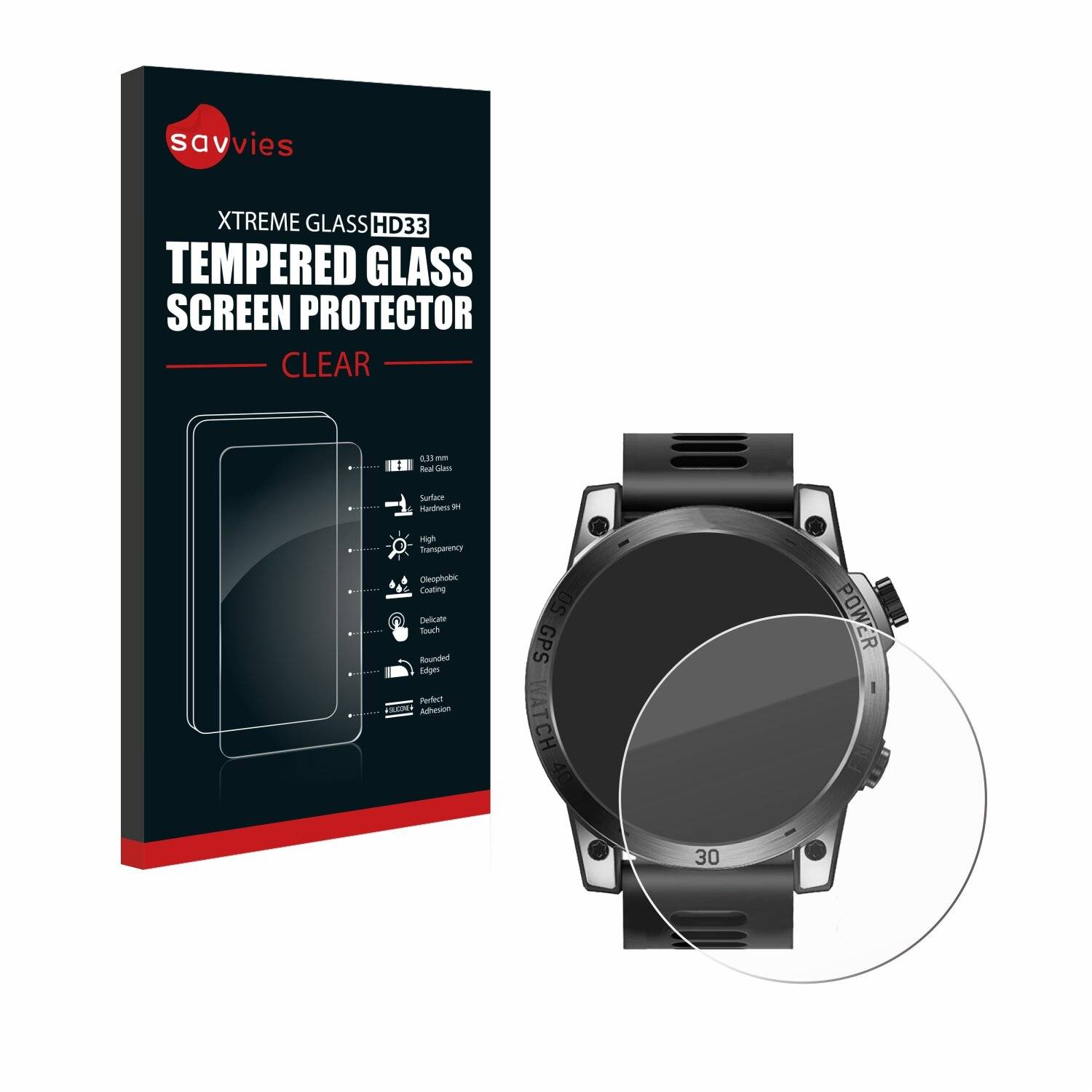 Savvies HD33 Clear Schutzglas für North Edge Cross Fit