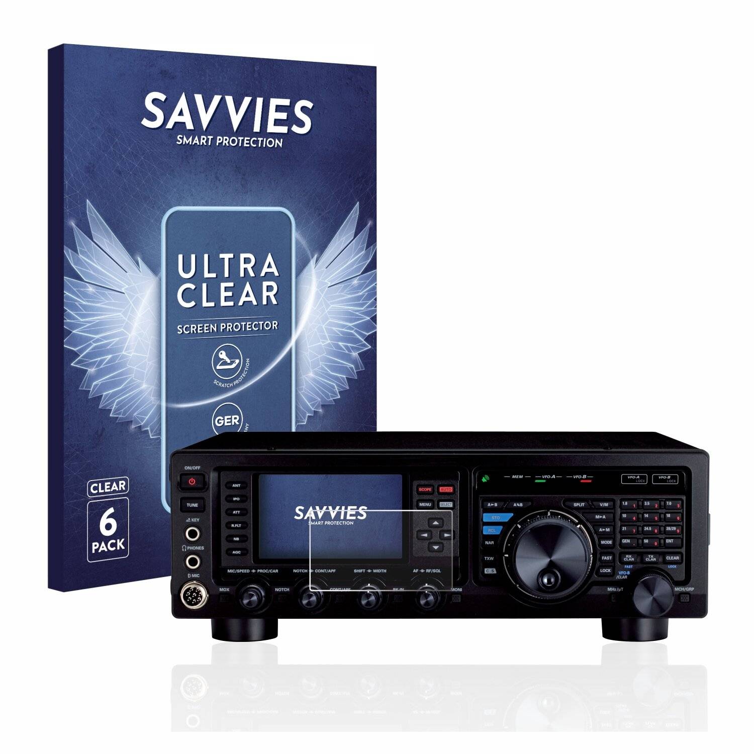 6x Savvies SU75 Displayschutzfolie für Yaesu FT DX