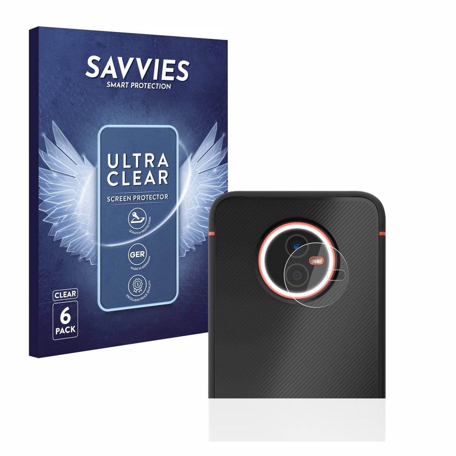 6x Savvies SU75 Displayschutzfolie für Gigaset GX4 (NUR