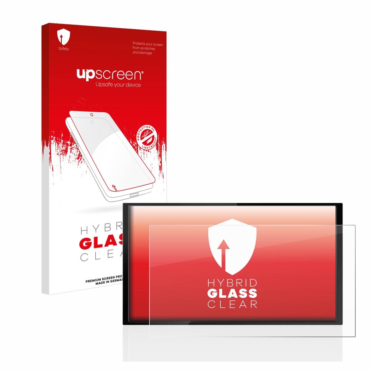 upscreen Hybrid Glass Clear Premium Schutzglas Folie für Kenwood DMX